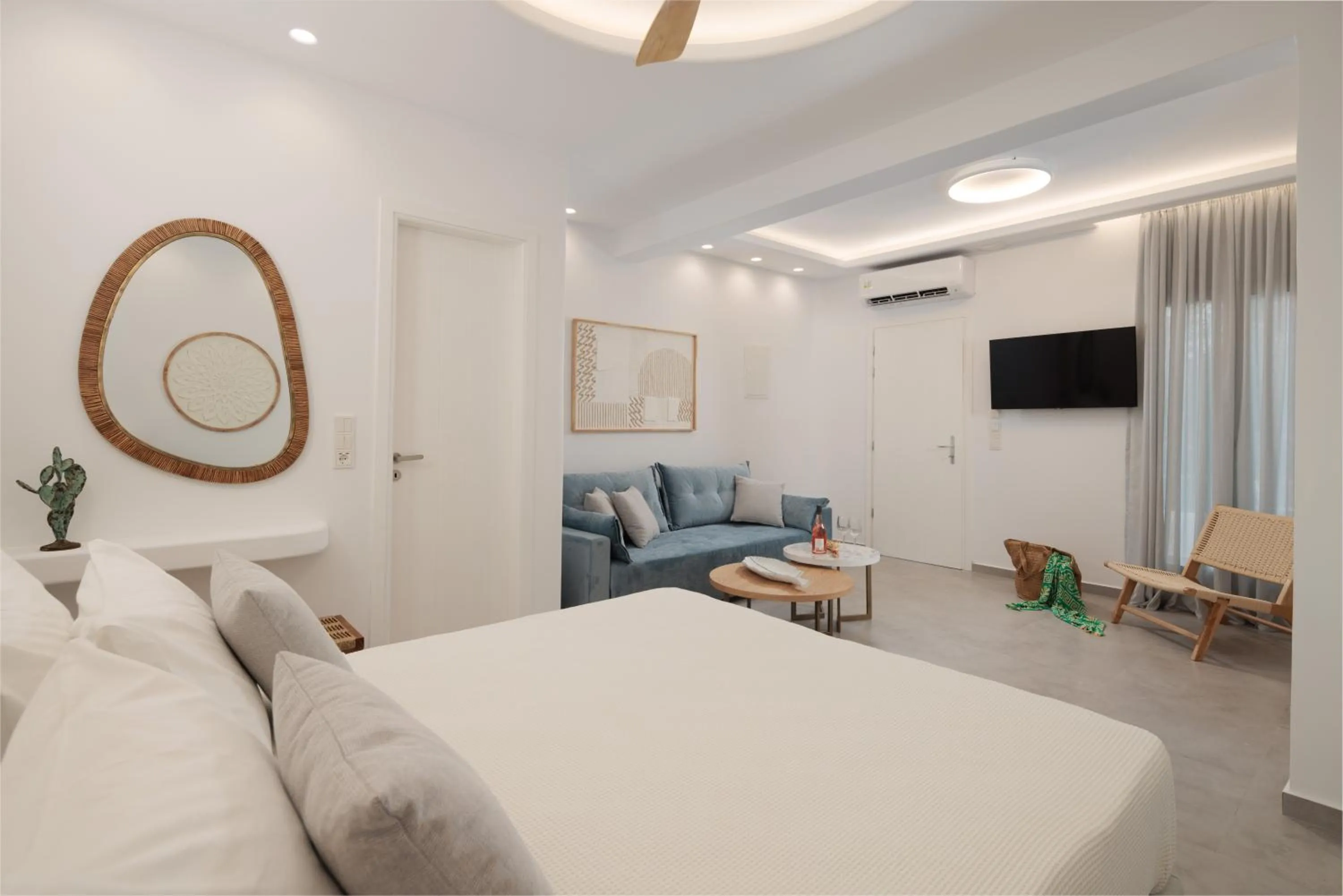 Bedroom, Bed in Agia Anna Living