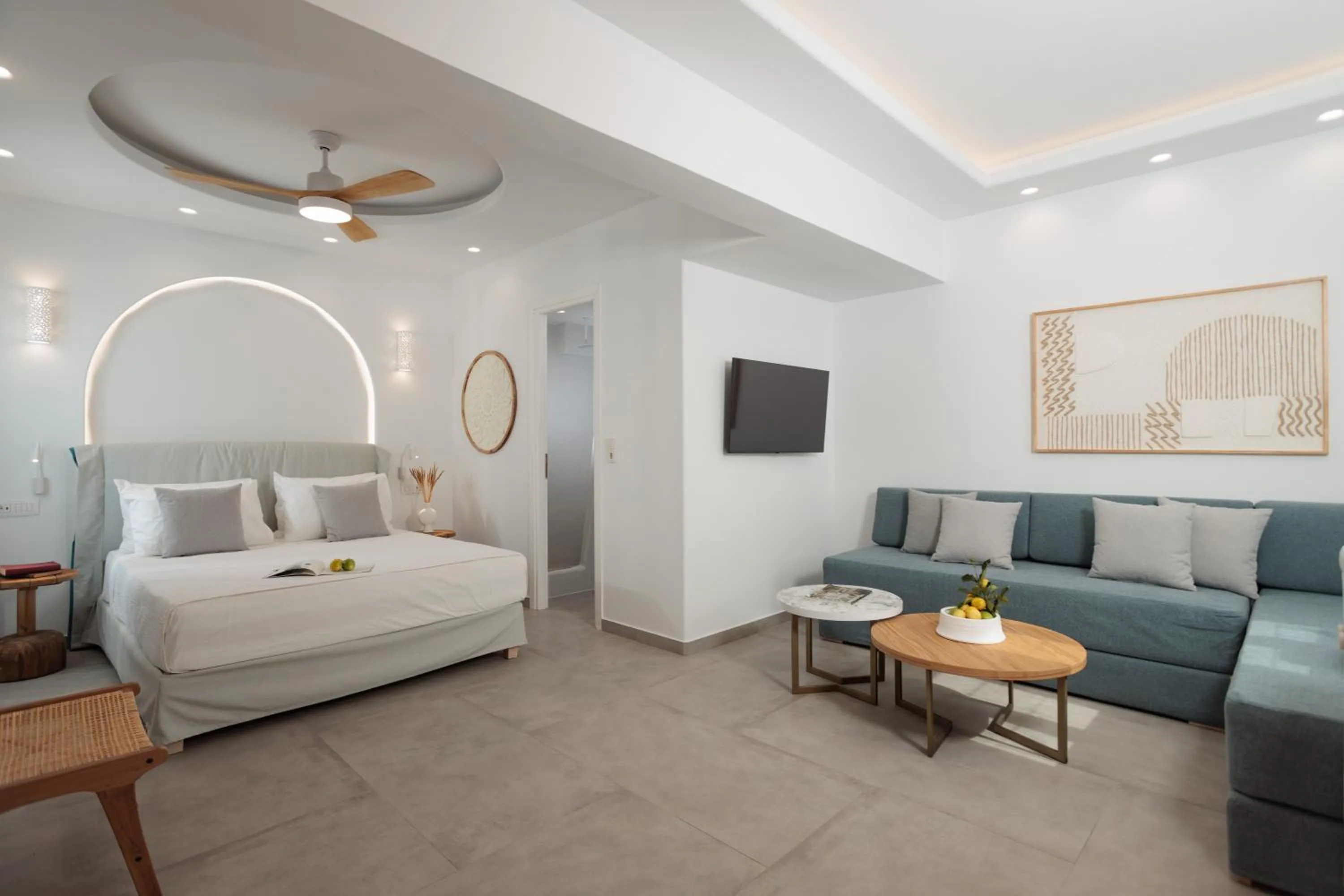 Bedroom, Bed in Agia Anna Living