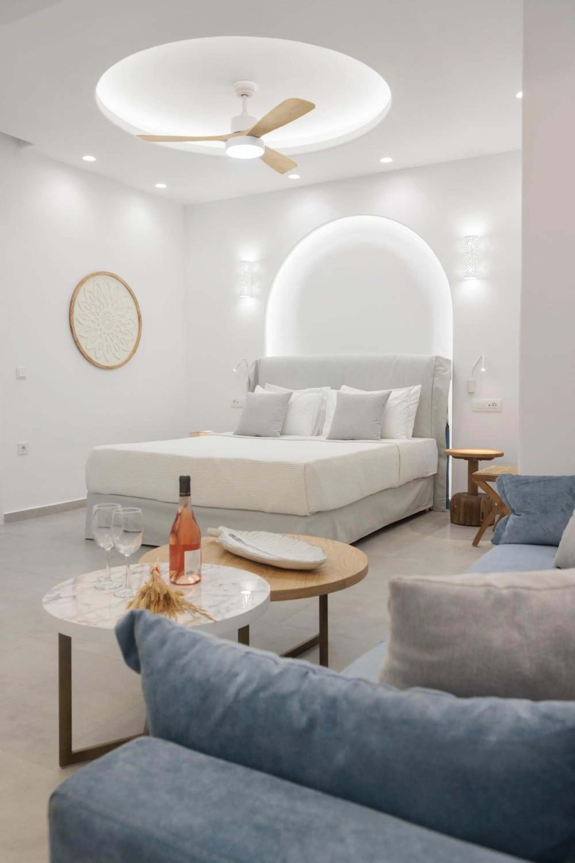 Bedroom, Bed in Agia Anna Living