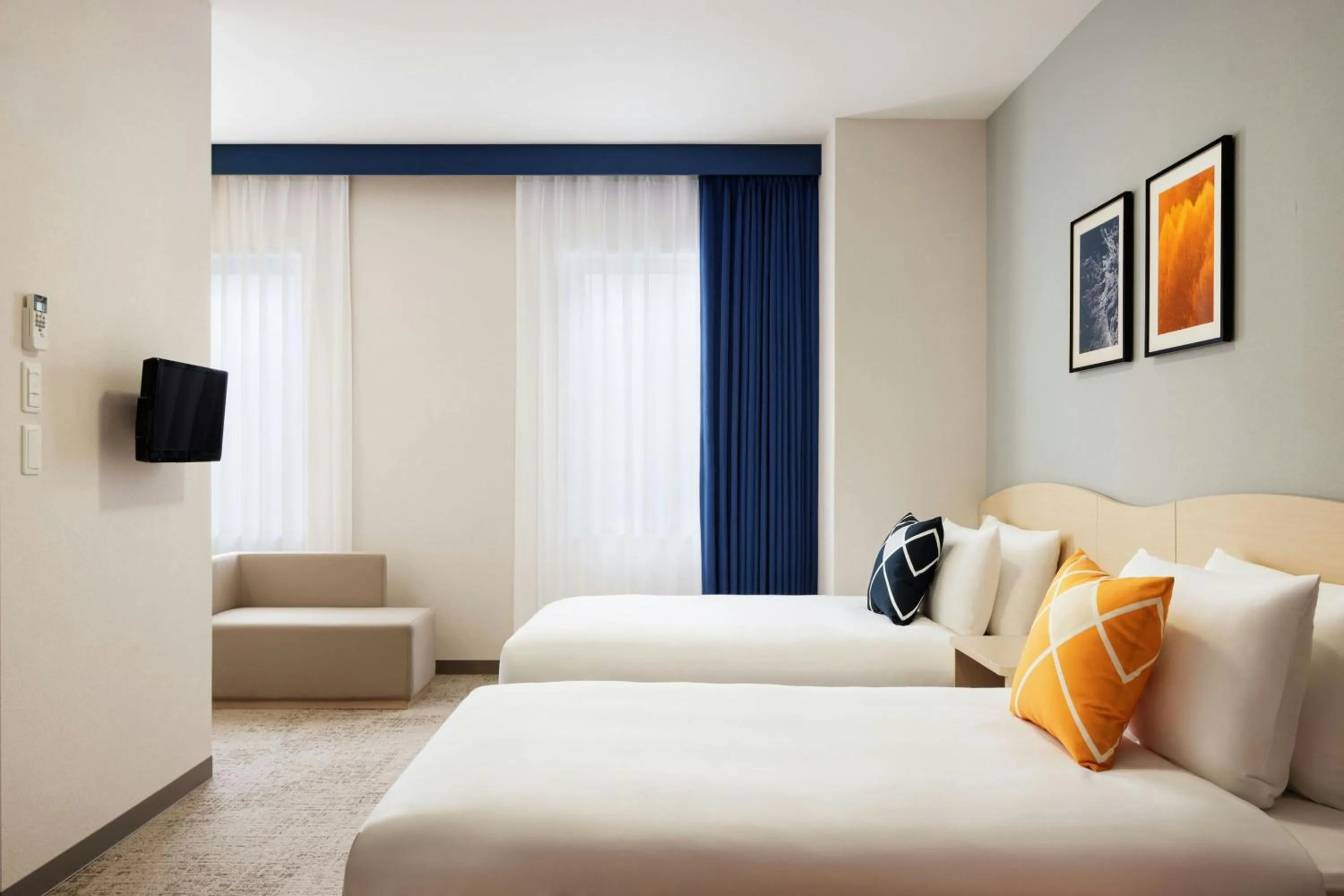 Photo of the whole room, Bed in Four Points Flex by Sheraton Morioka