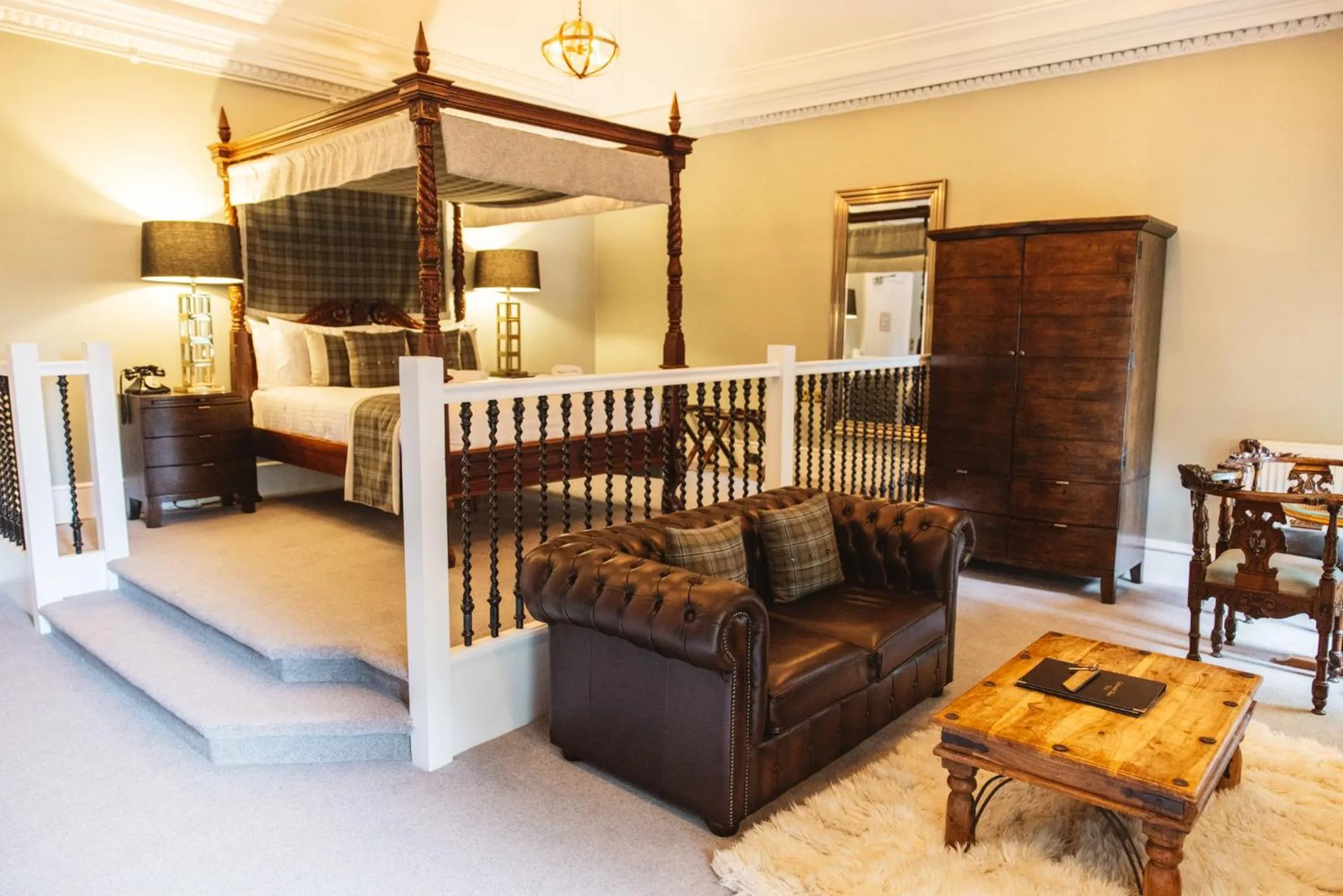 Bed in Greshornish House Hotel