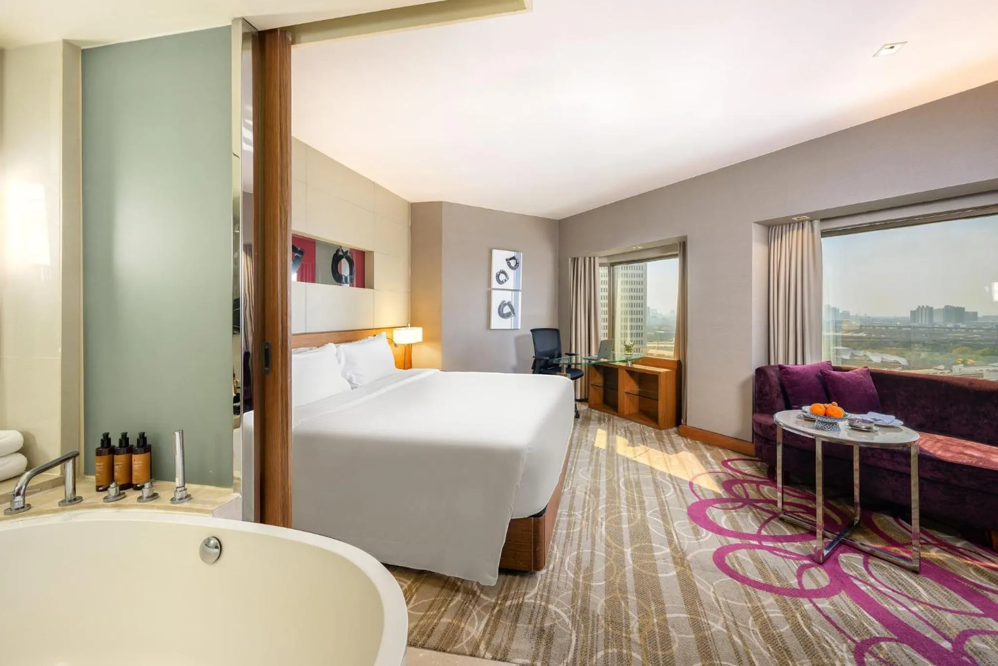 Photo of the whole room, Bed in Centara Grand at Central Plaza Ladprao Bangkok