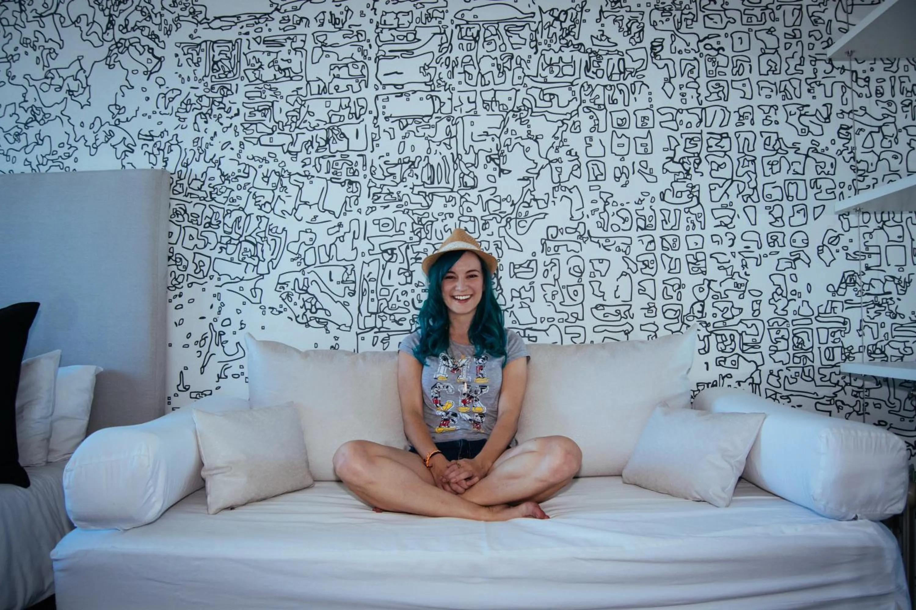 Living room in 12 Decades Art Hotel