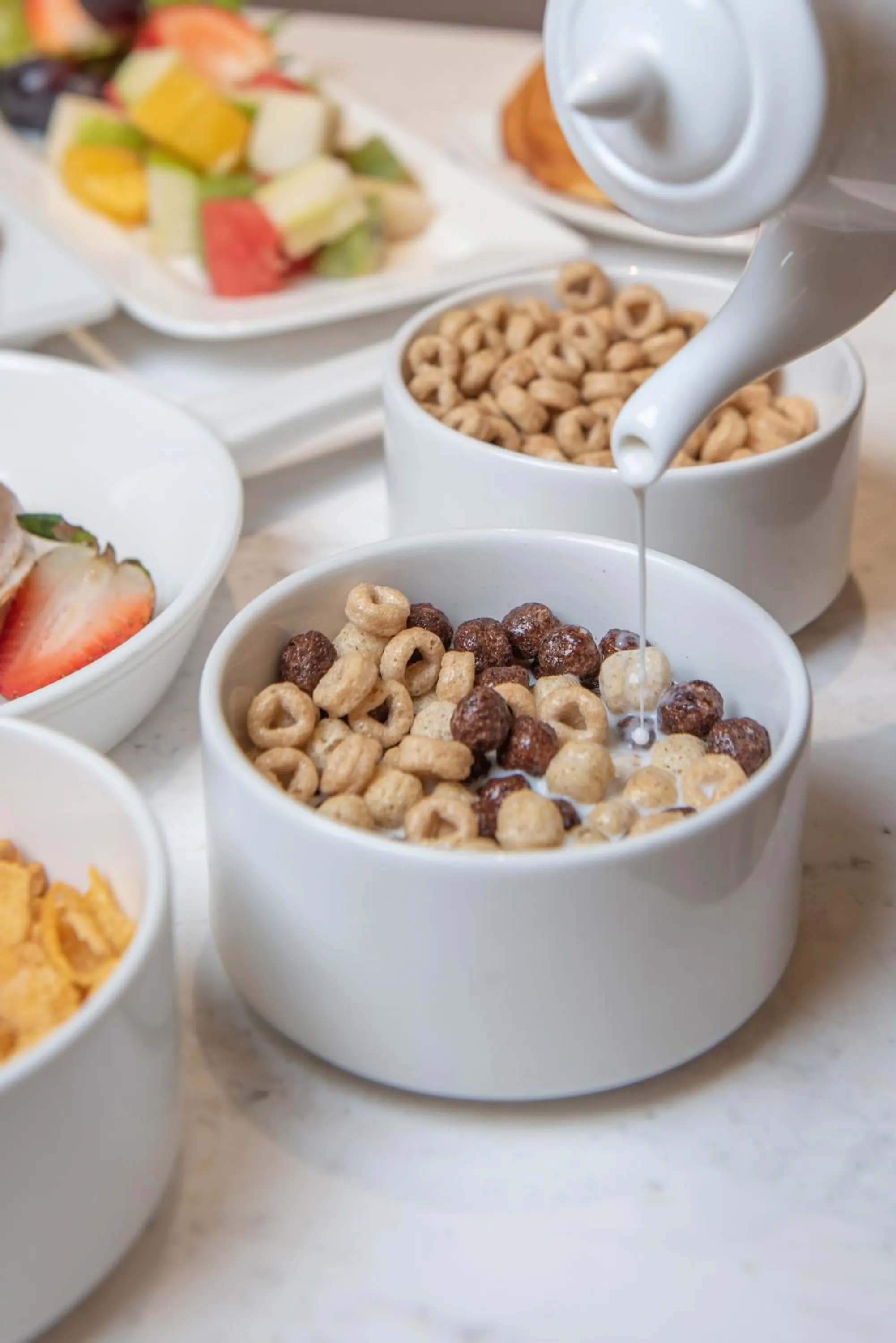 Buffet breakfast in Corp Executive Hotel Doha Suites