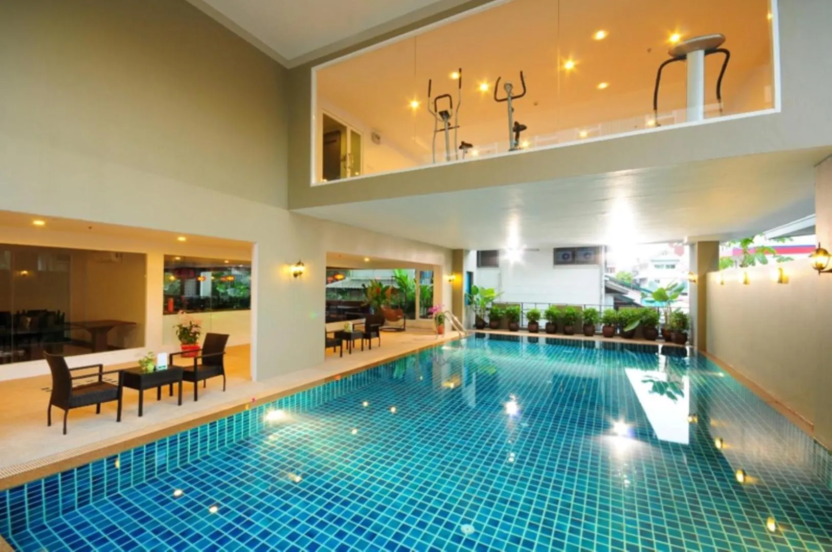 Swimming pool in Boss Suites Nana Hotel