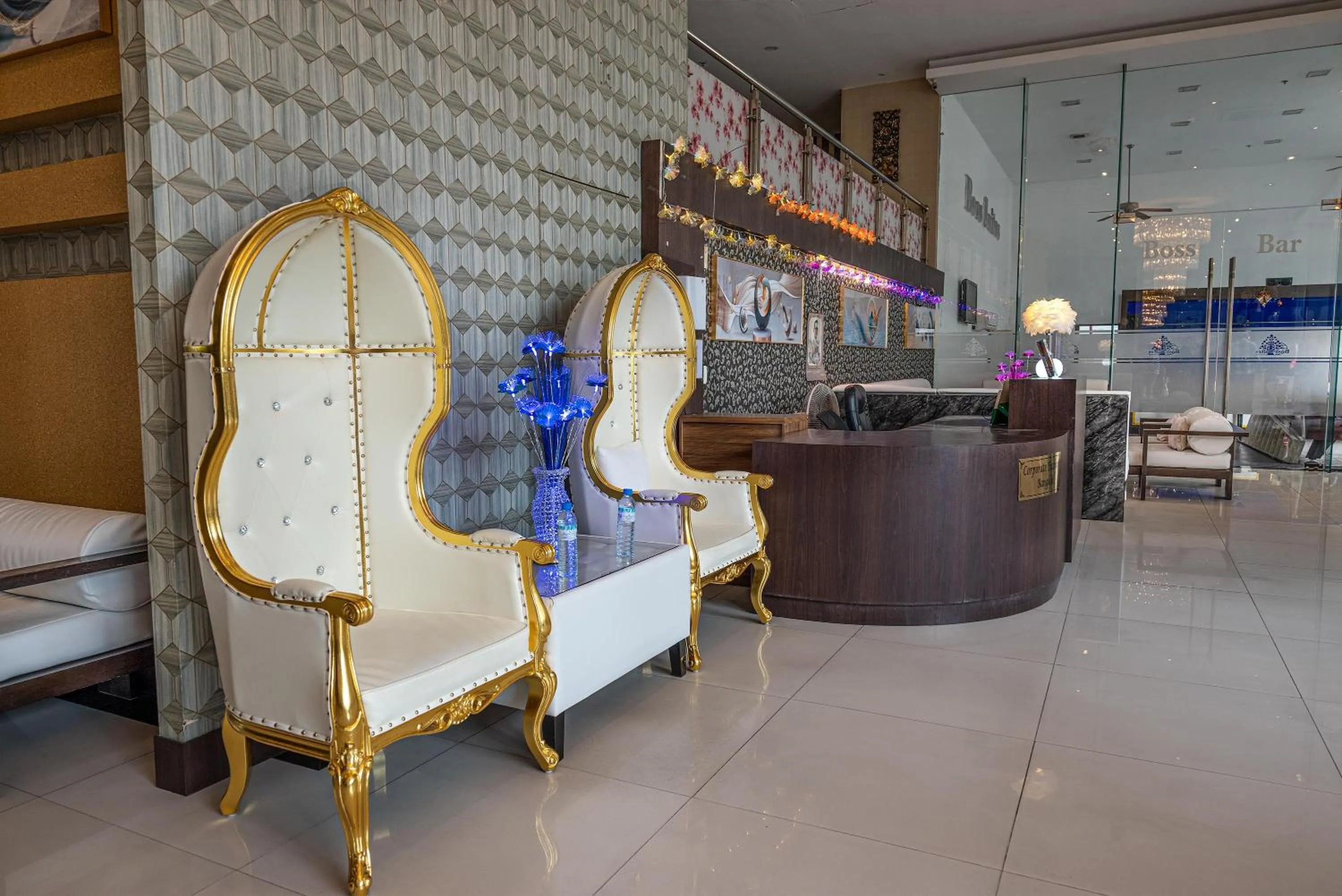 Lobby or reception in Boss Suites Nana Hotel