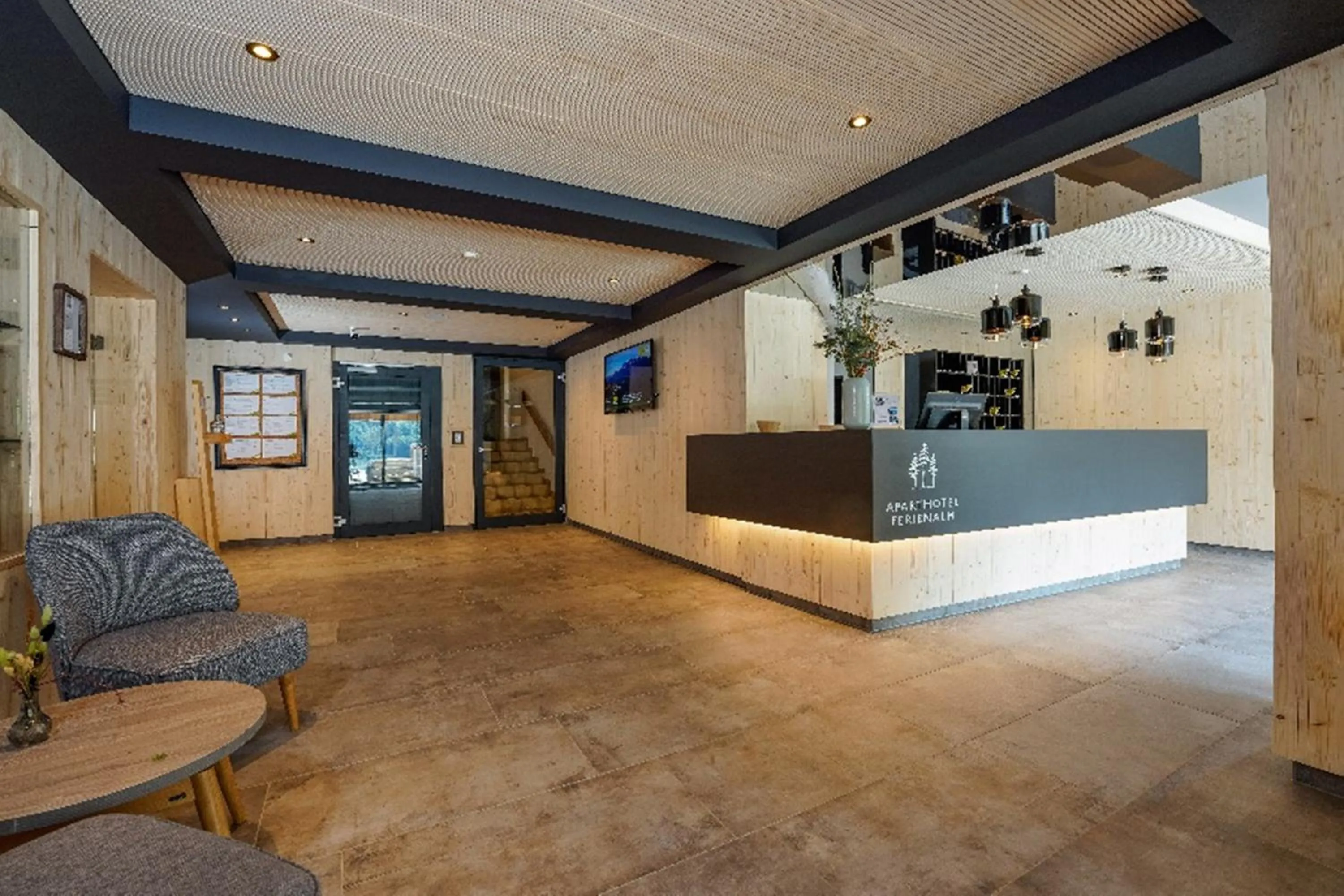 Lobby or reception in Ferienalm Panorama Apartments