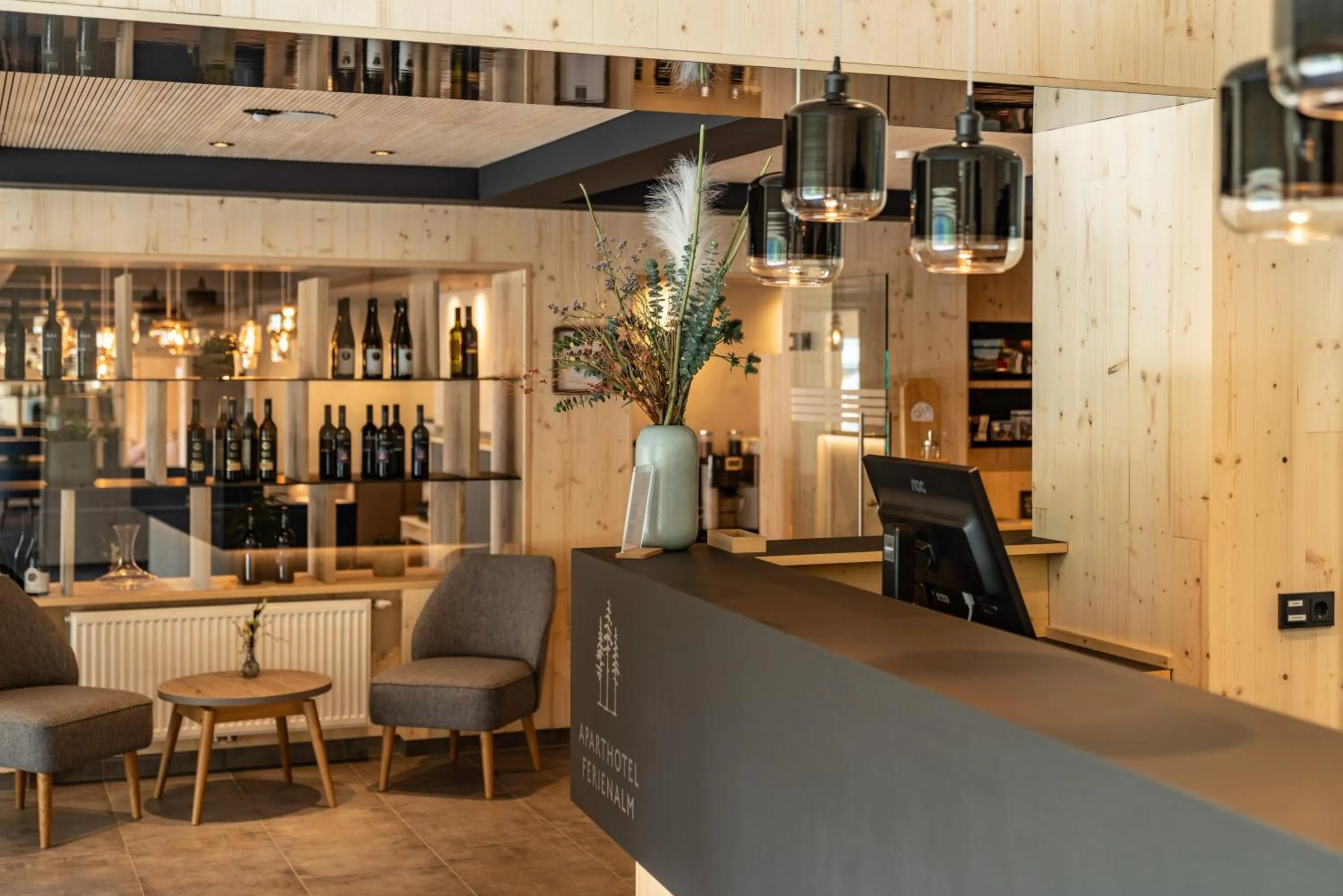 Lobby or reception in Ferienalm Panorama Apartments