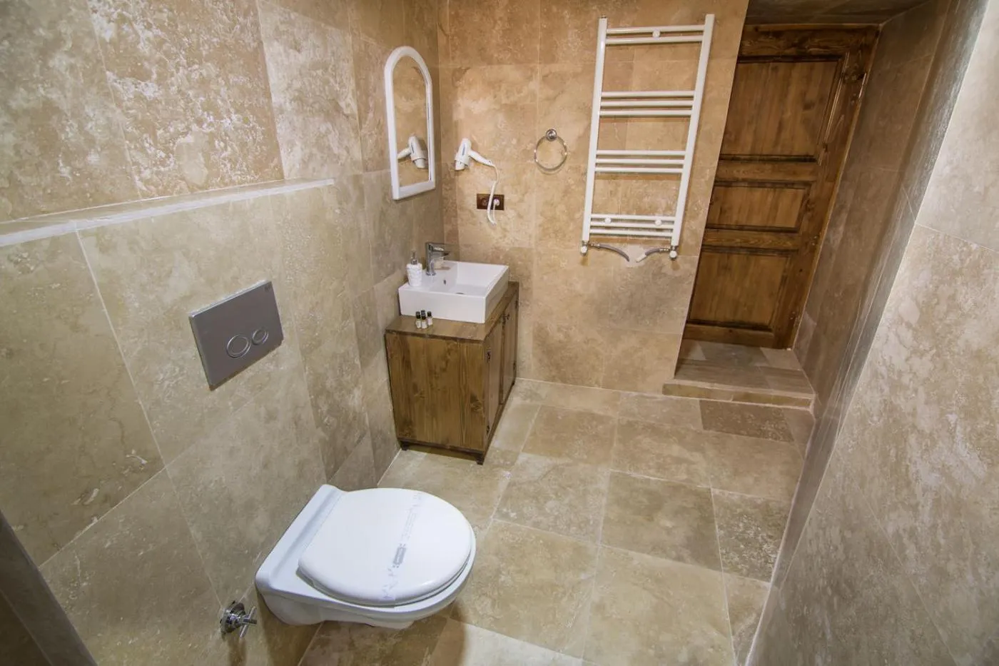 Toilet in Cappadocia Ozbek Stone House