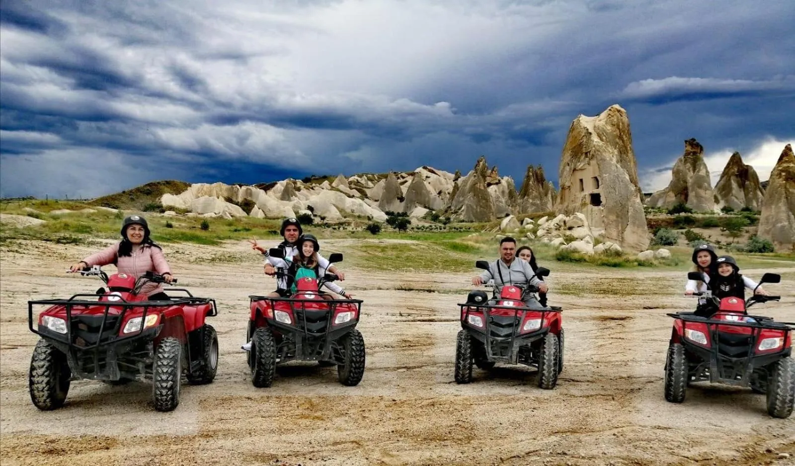 People in Cappadocia Ozbek Stone House