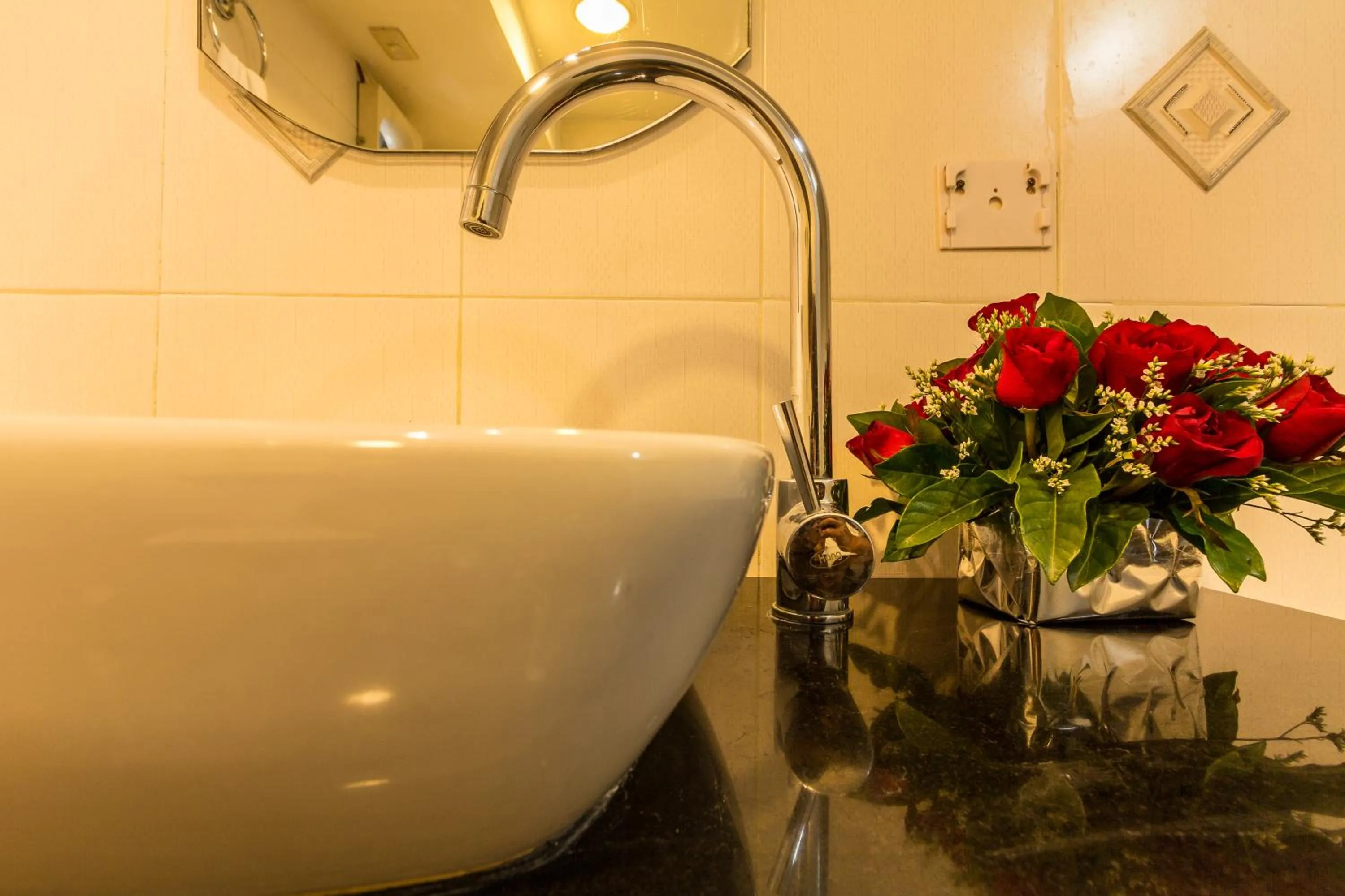 Decorative detail, Bathroom in Sam's Lodge