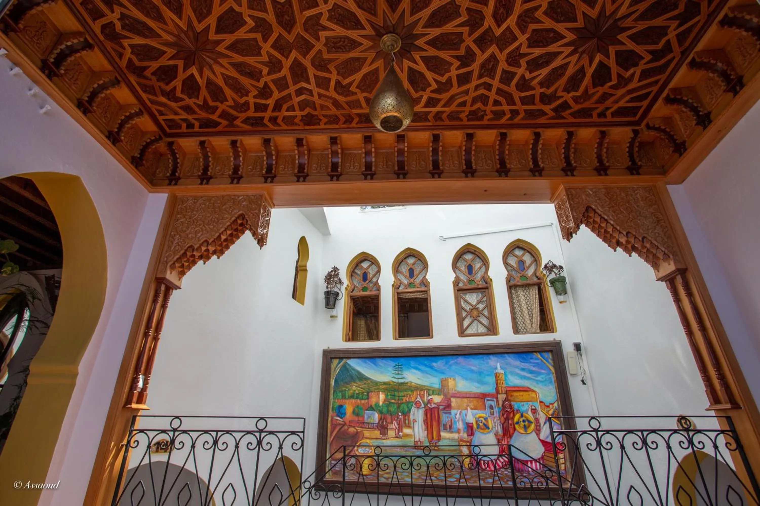 Pool view in Hotel Dar Mounir