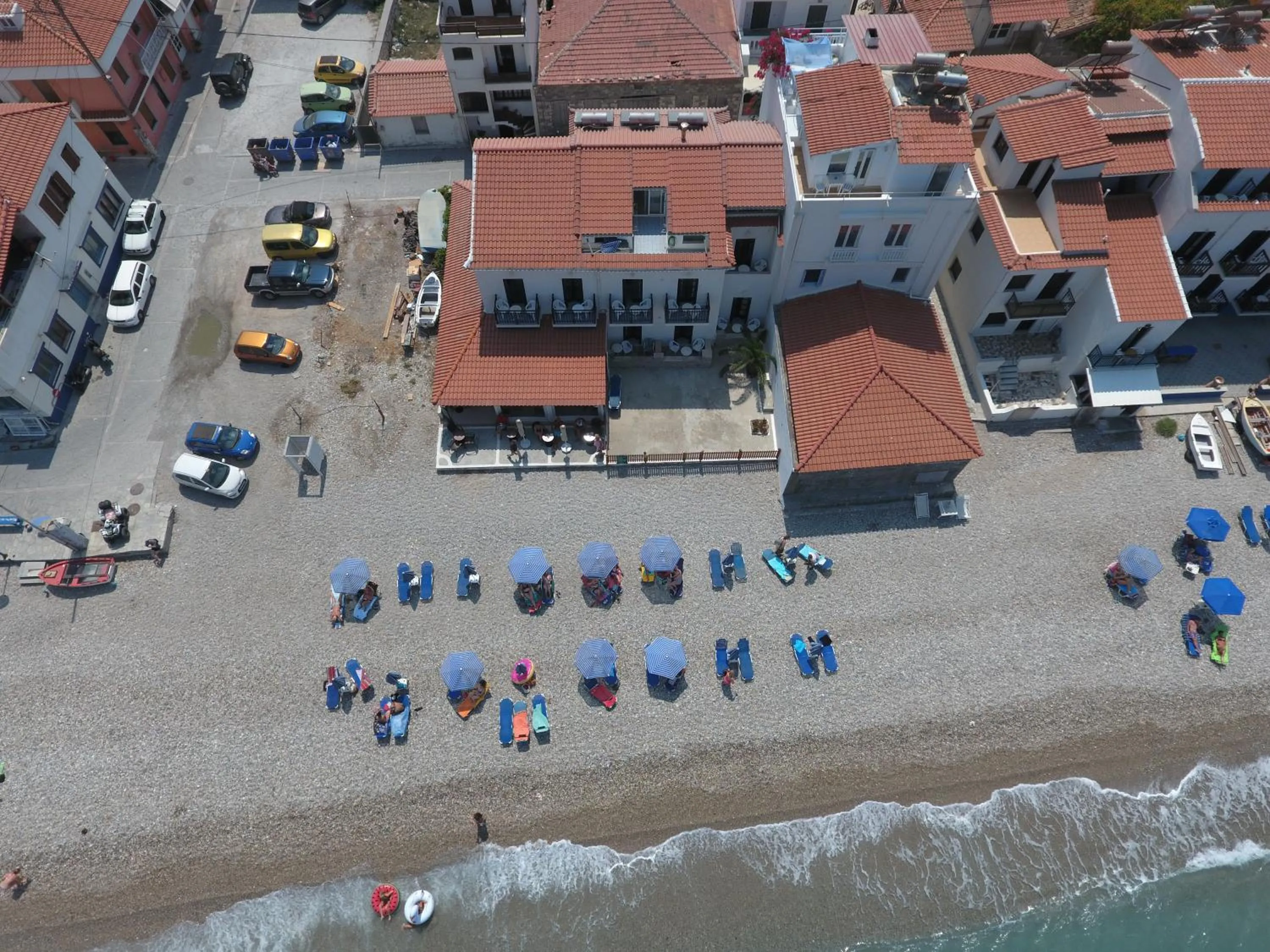 Bird's eye view in Long Beach Kokkari Samos
