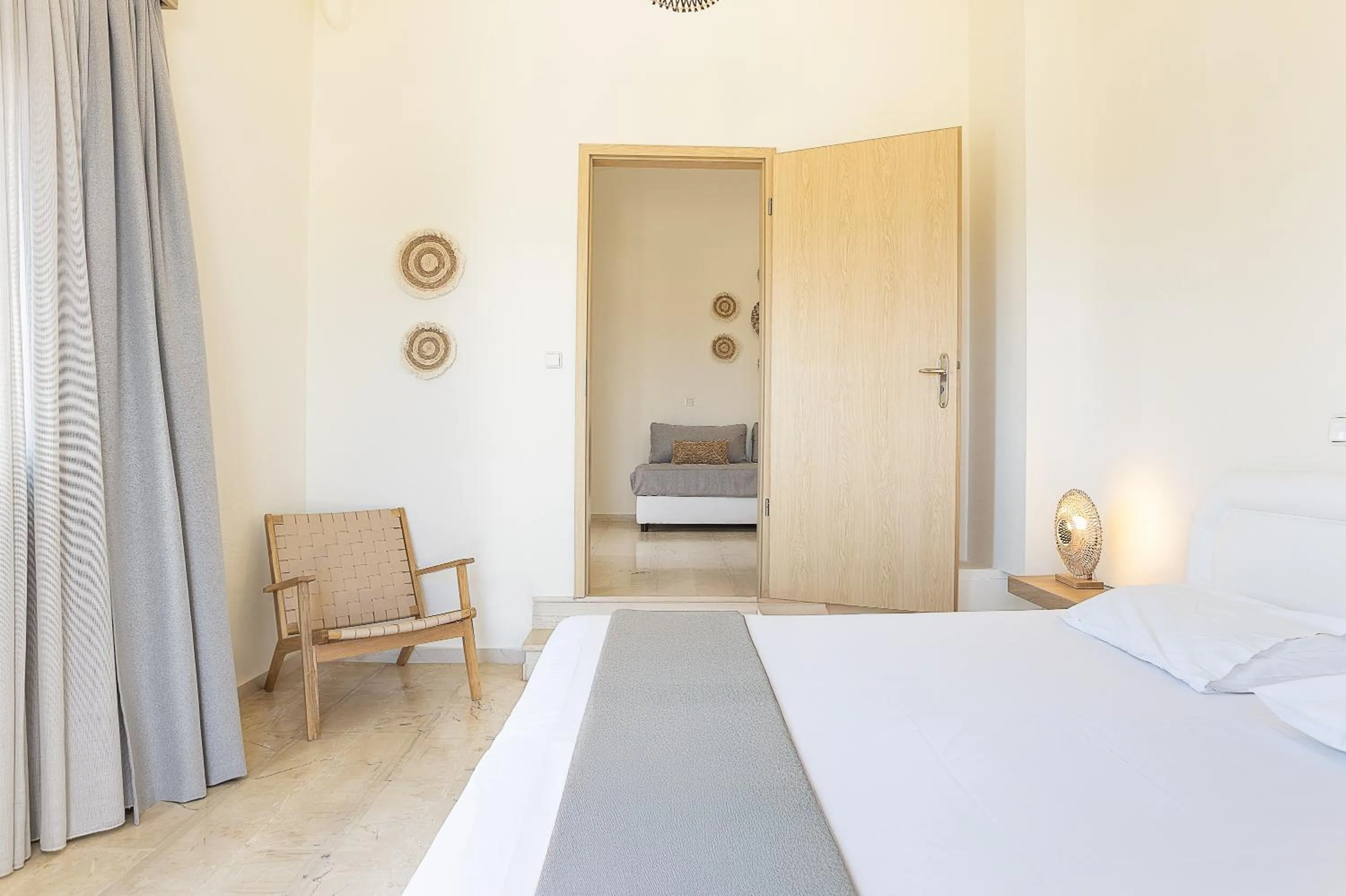 Bed in Lofos Panorama Apartments