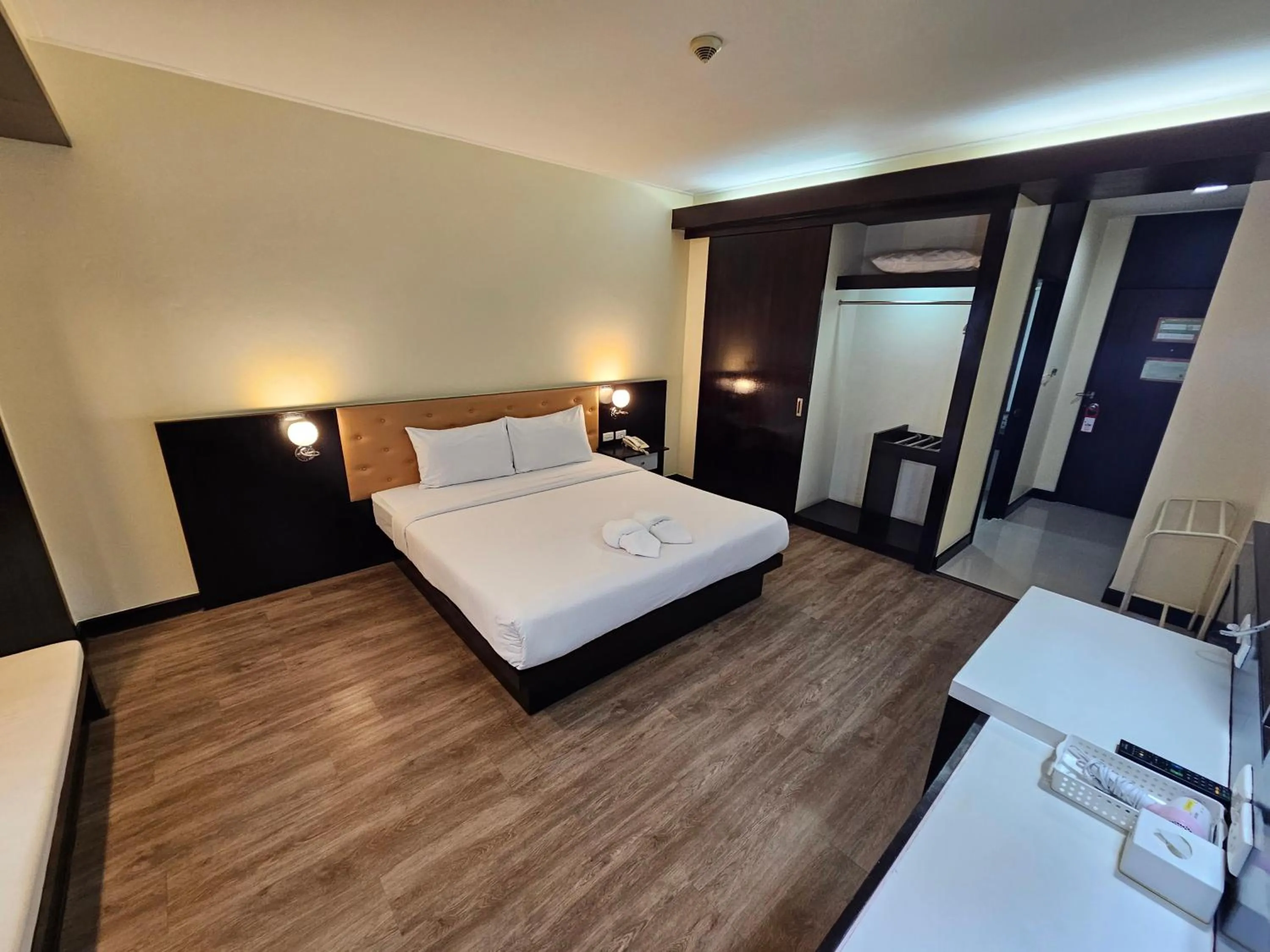 Bed in โรงแรม ซิตี้พาร์ค โคราช City Park Hotel