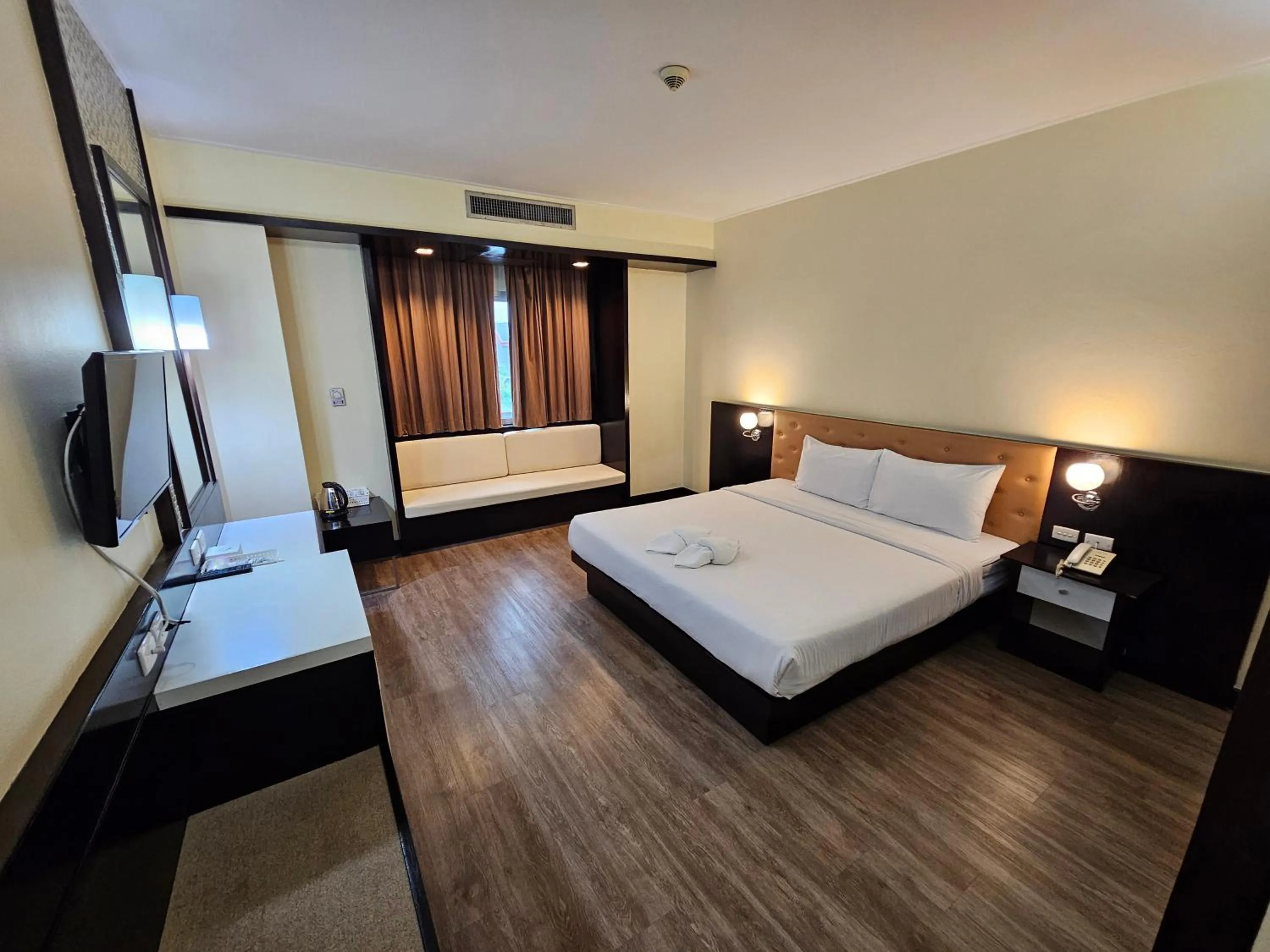 Bed in โรงแรม ซิตี้พาร์ค โคราช City Park Hotel