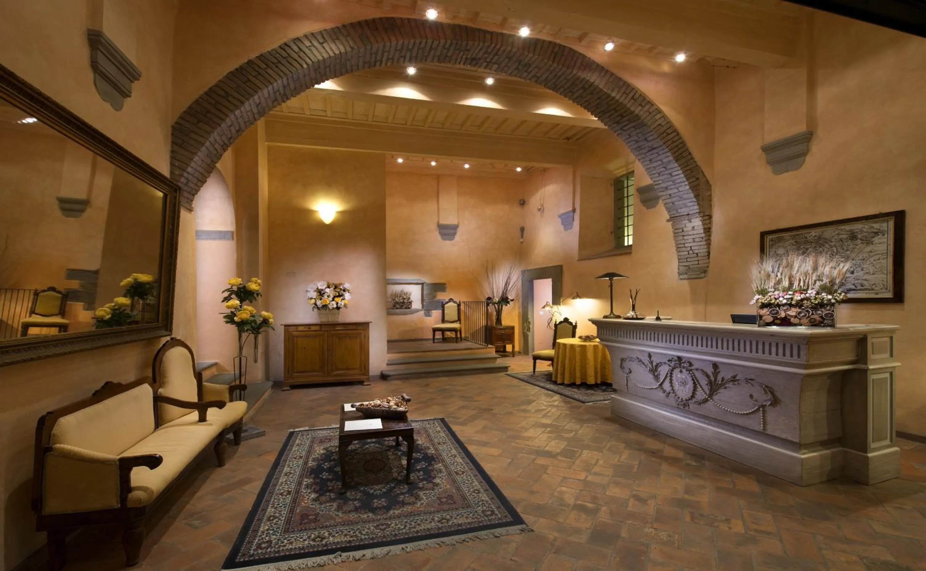 Lobby or reception in Hotel Italia Cortona