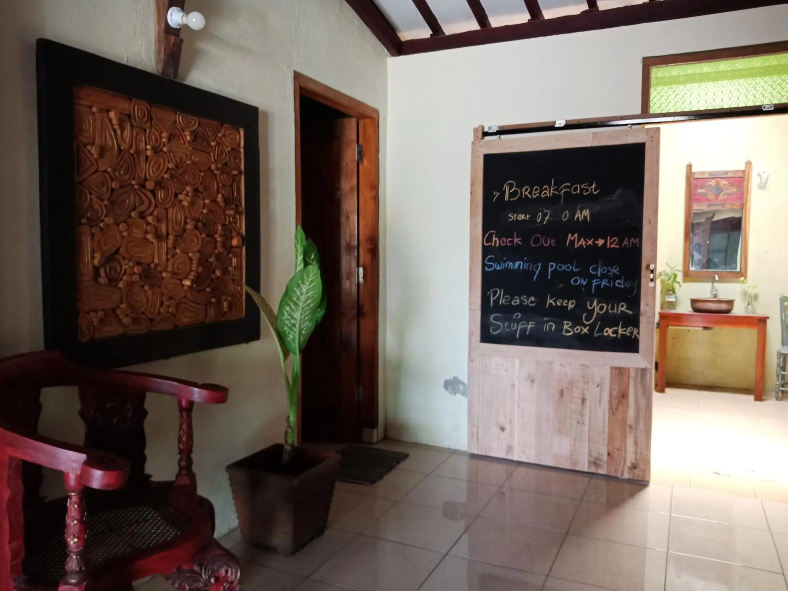 Decorative detail in Arjuna Garden Homestay