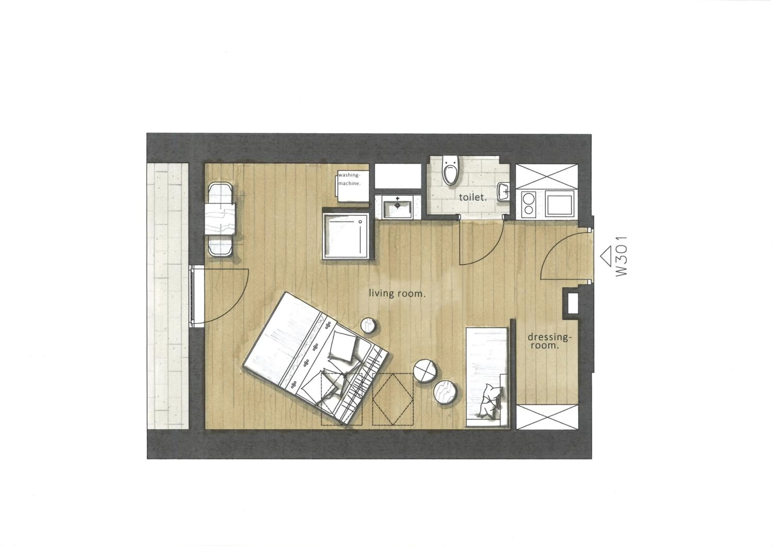 Floor plan in HOMEBOUND APARTMENTS Salzburg City II - contactless check-in