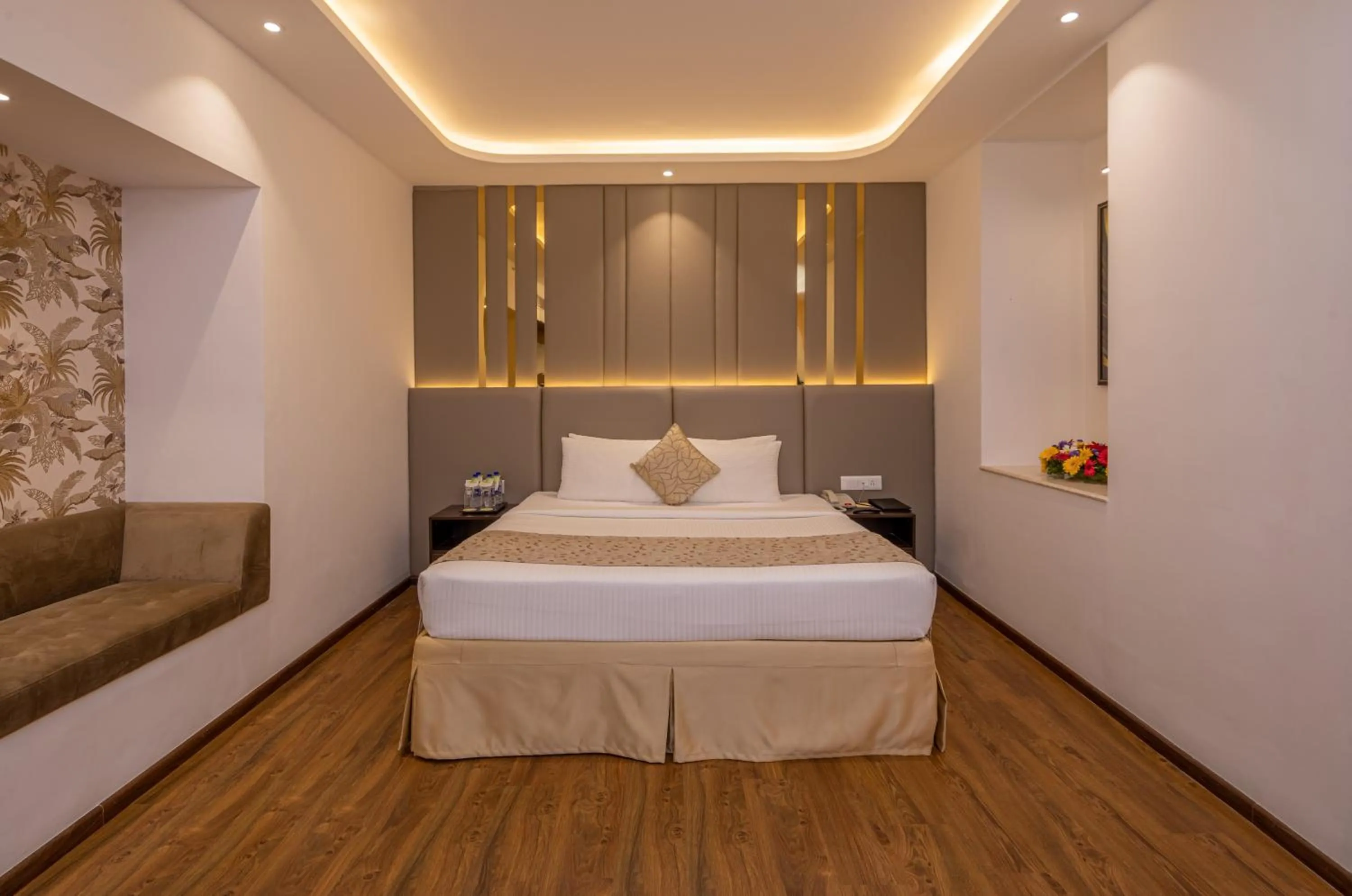 Bed in Goldfinch Hotel Bangalore