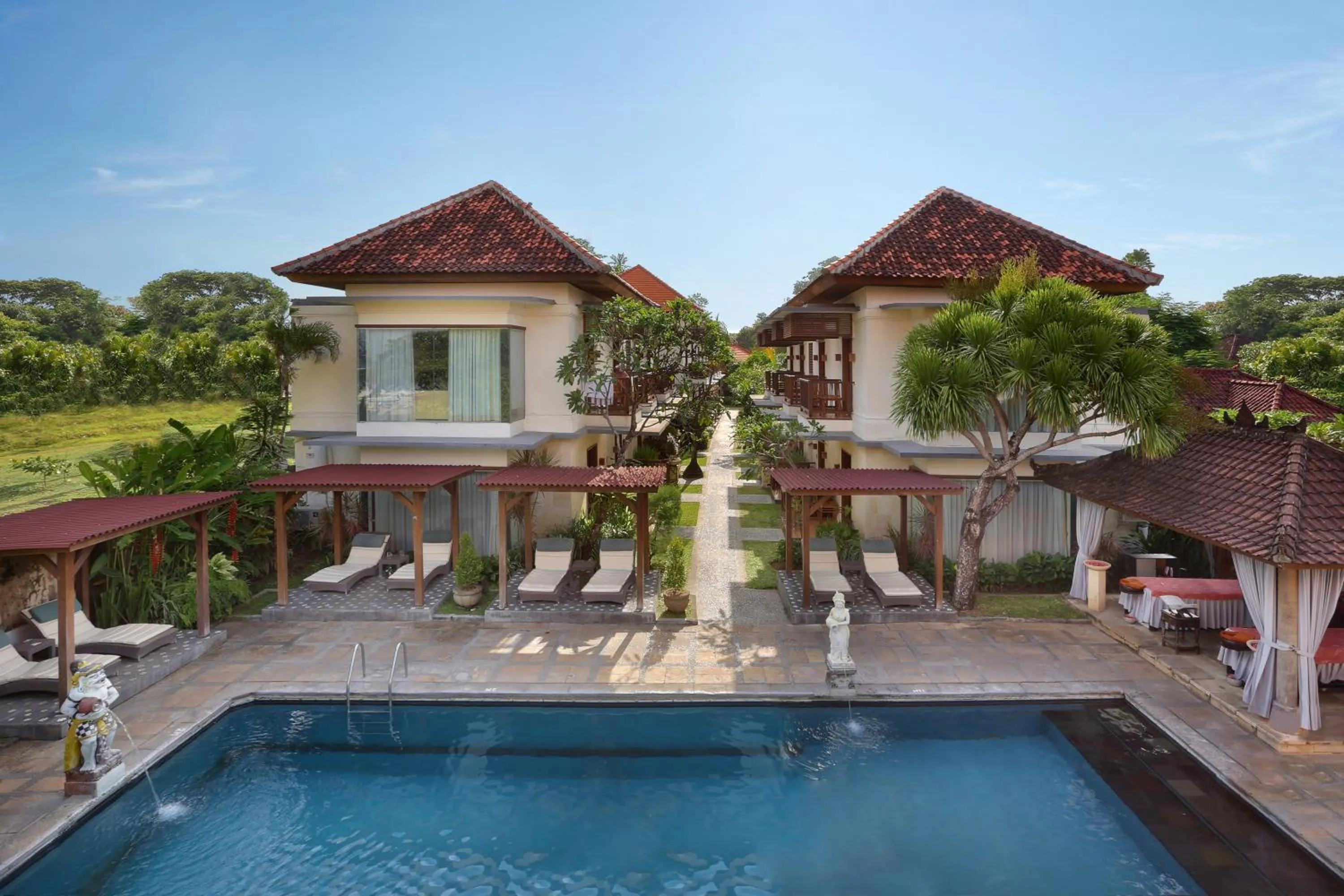 Pool view in Respati Beach Hotel