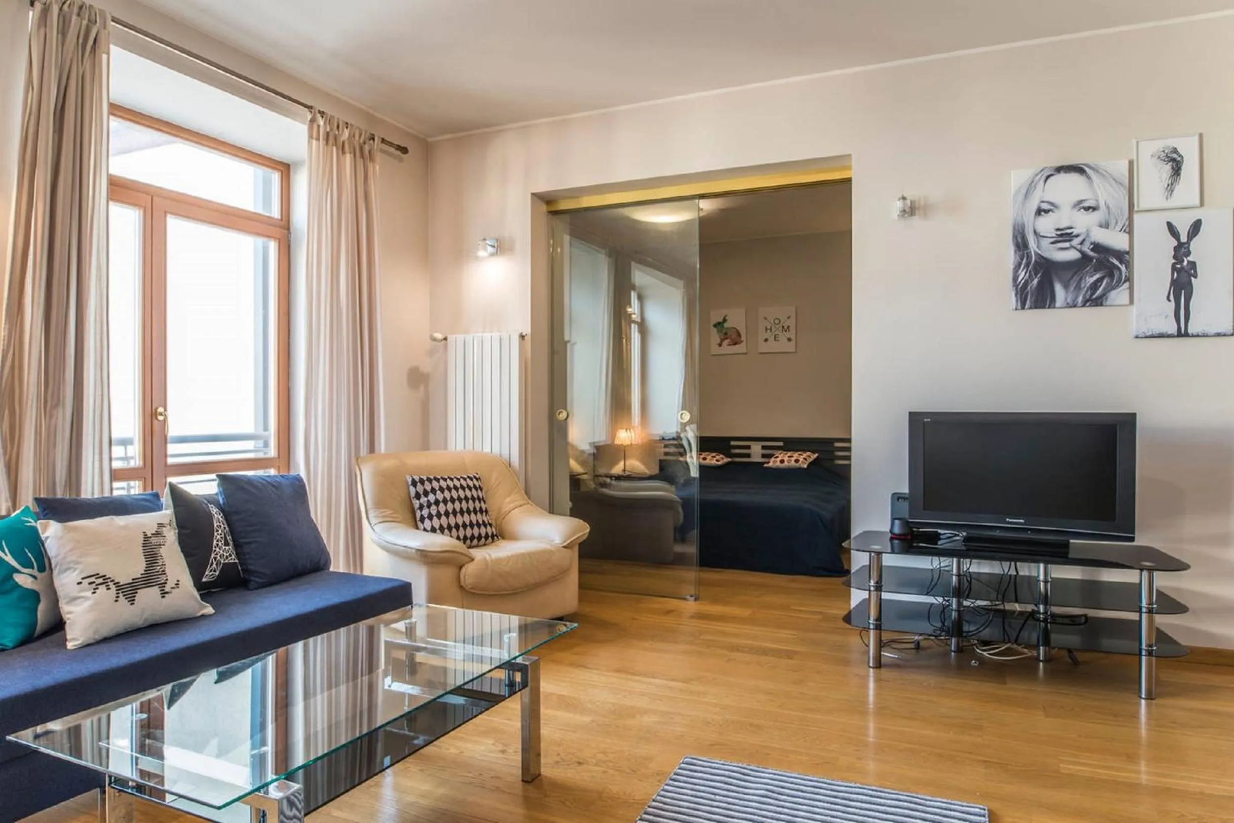 Living room in Old Riga Park Studio