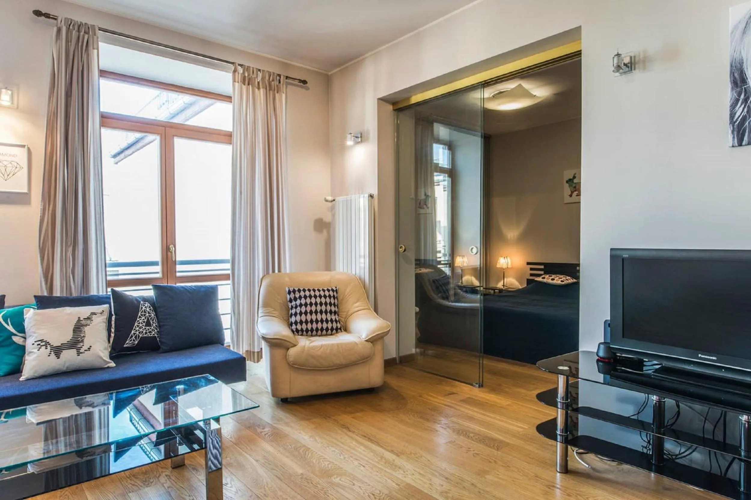 Living room in Old Riga Park Studio