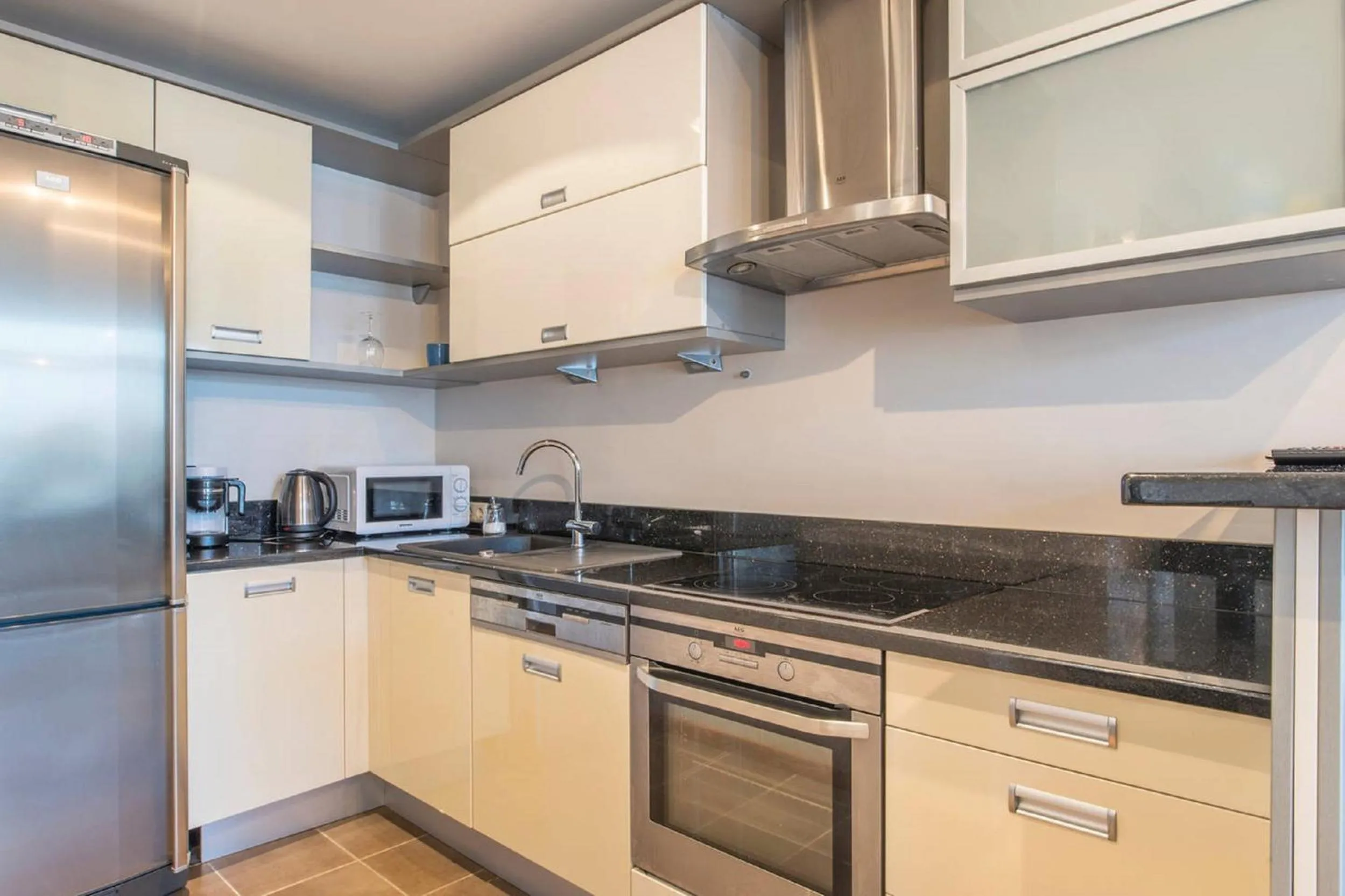 Kitchen or kitchenette in Old Riga Park Studio