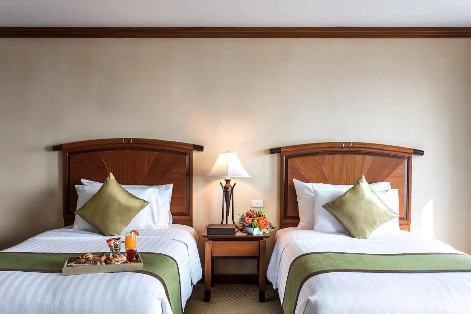 Bed in Baiyoke Sky Hotel