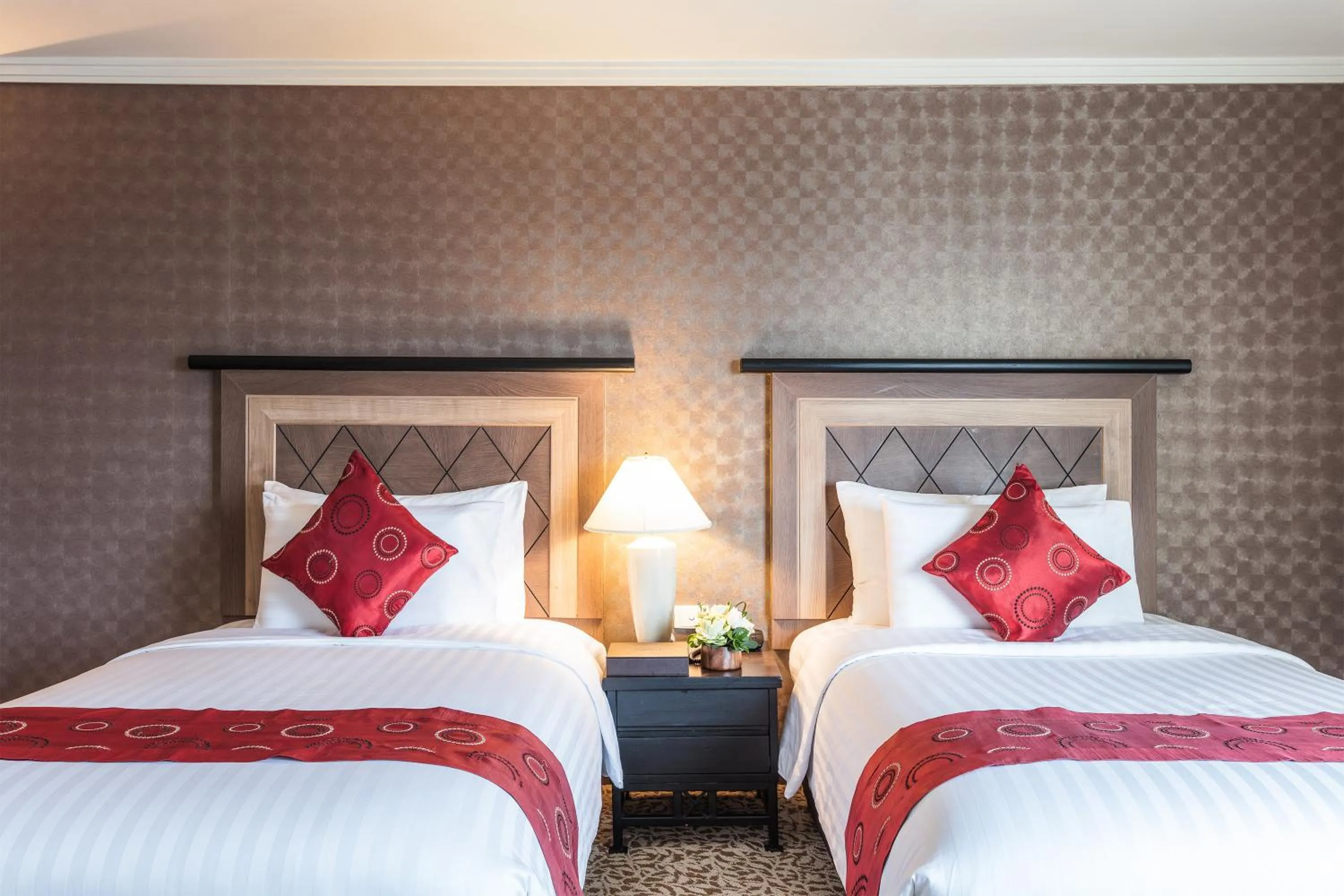 Bed in Baiyoke Sky Hotel