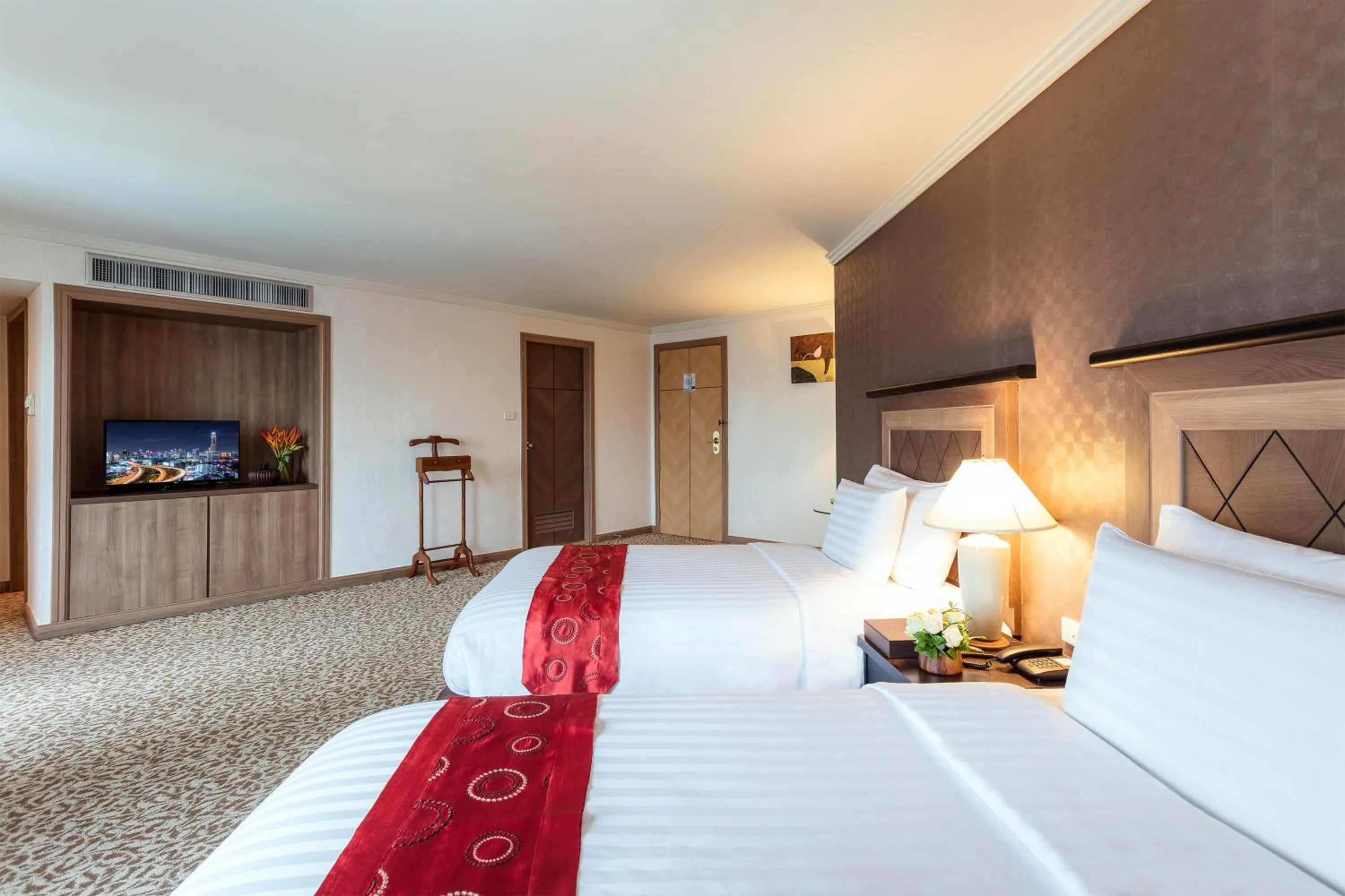 Bed in Baiyoke Sky Hotel