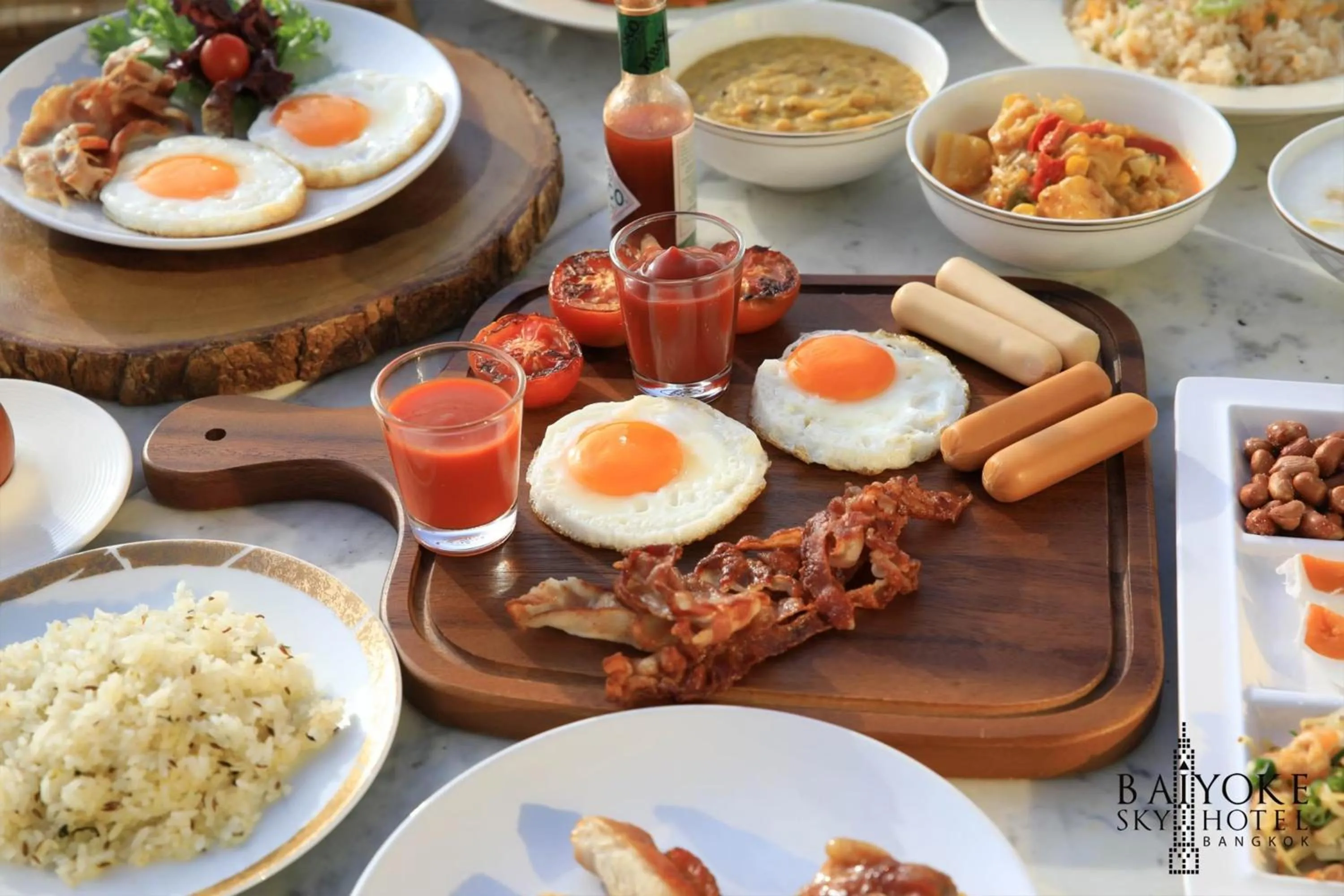 Food close-up in Baiyoke Sky Hotel