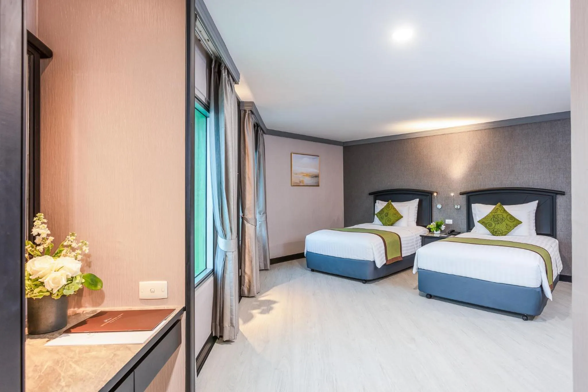 Bed in Baiyoke Sky Hotel