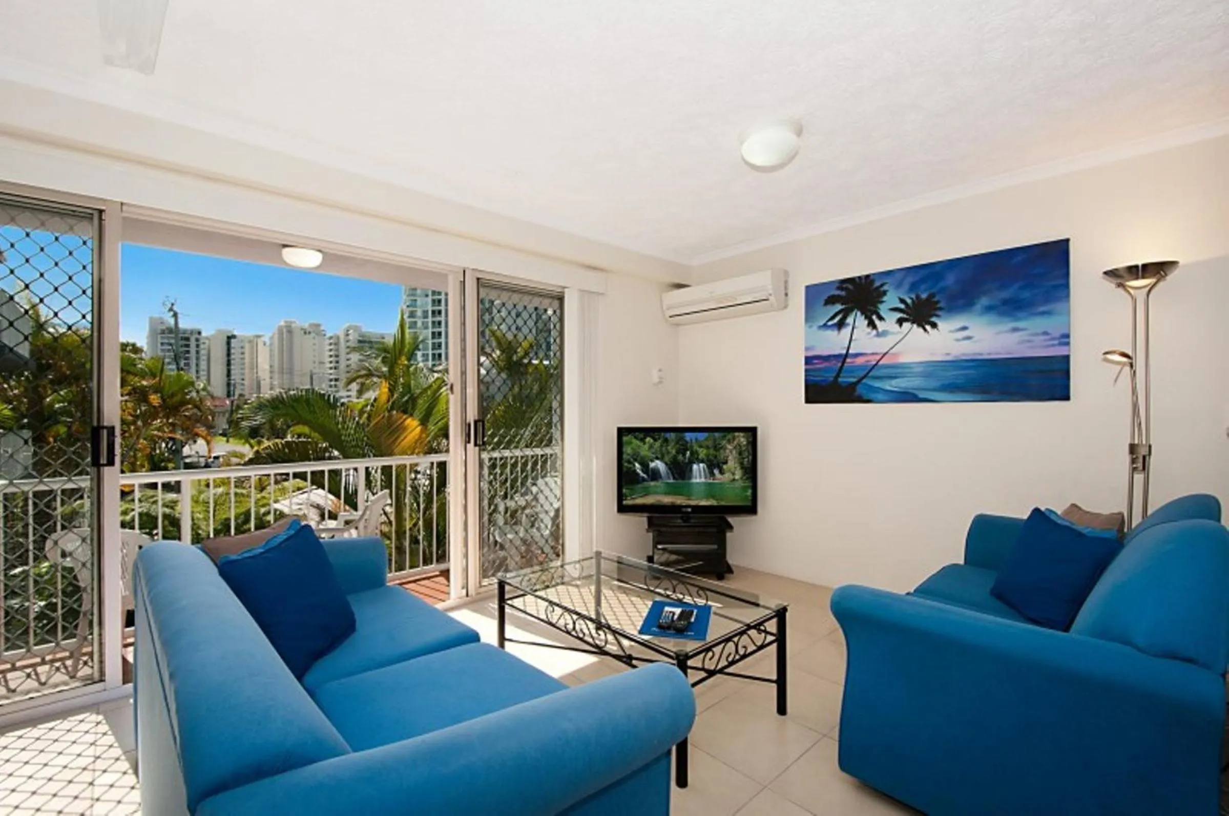Living room in Champelli Palms Apartments
