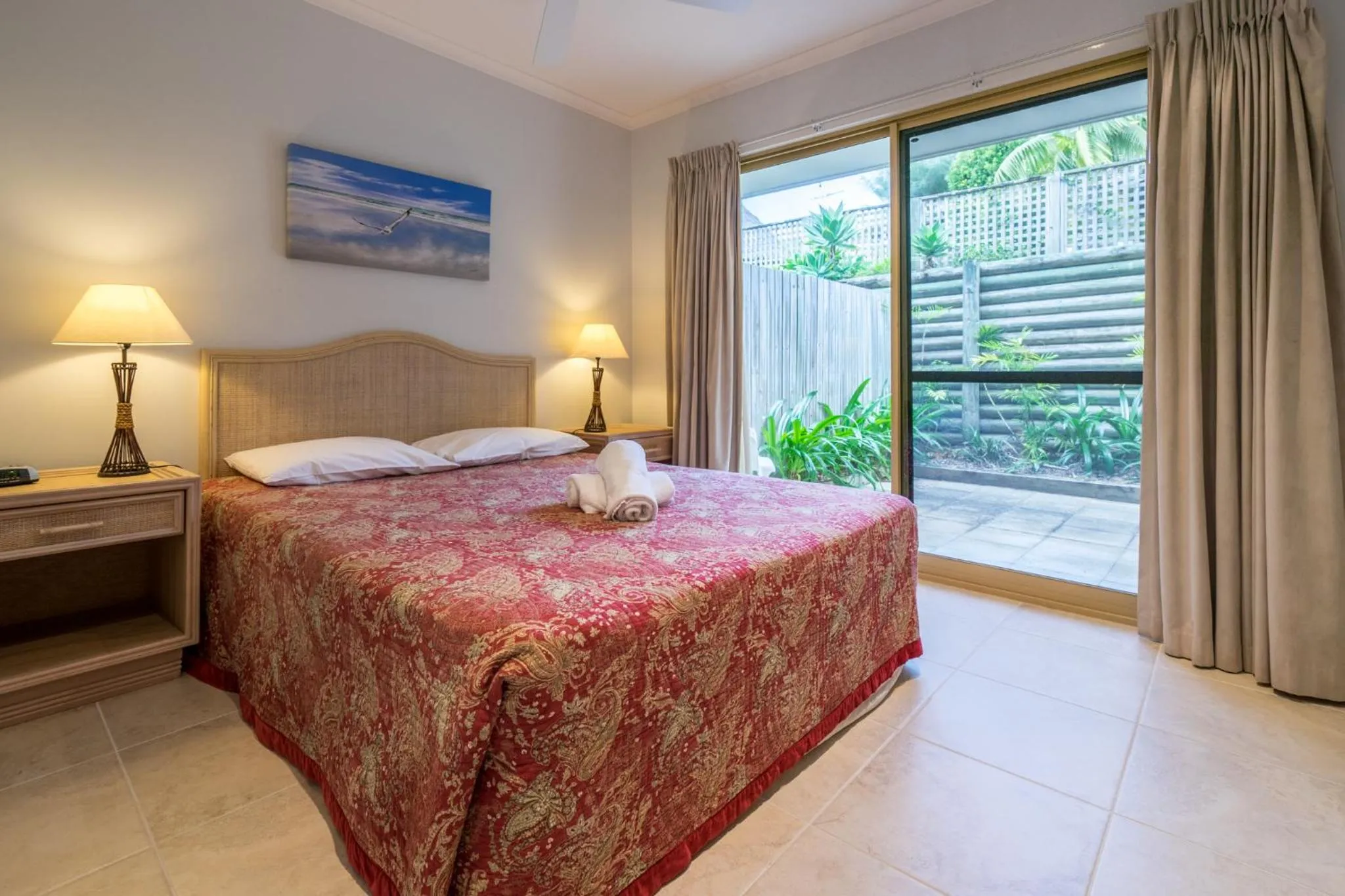 Bed in Pandanus Palms Holiday Resort