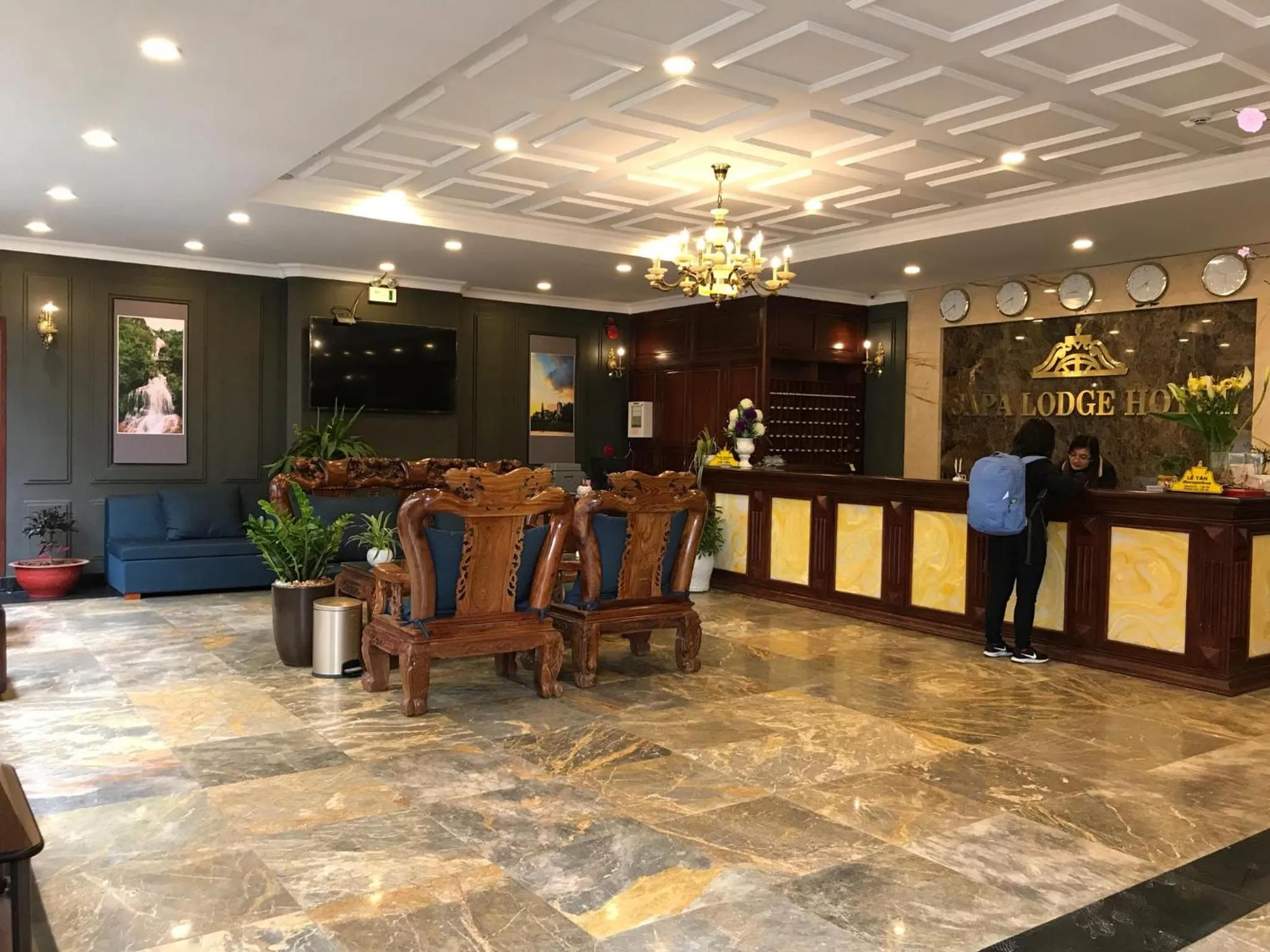 Lobby or reception in Sapa Lodge Hotel