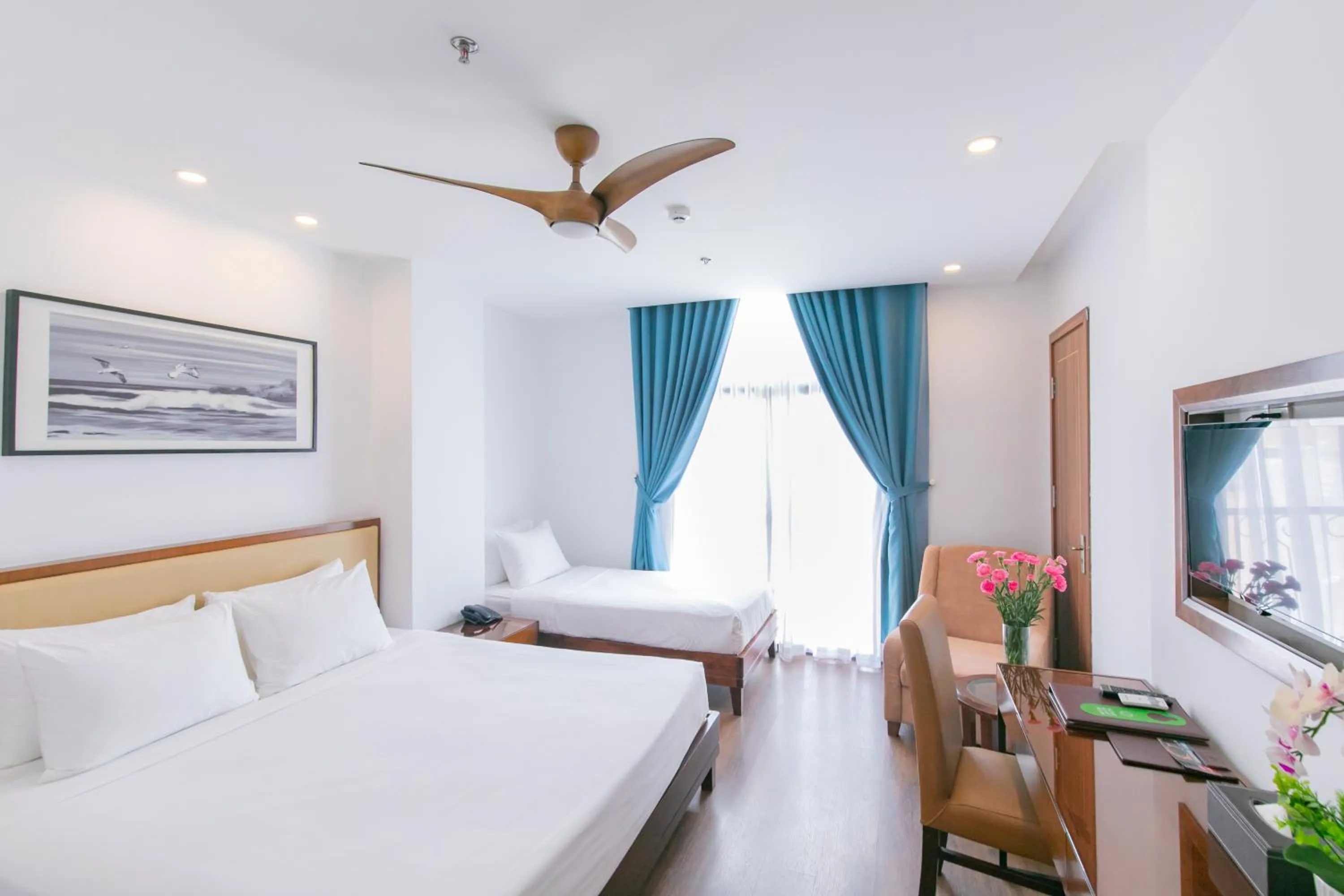 View (from property/room), Bed in Ritzy Boutique Hotel Da Nang Beach