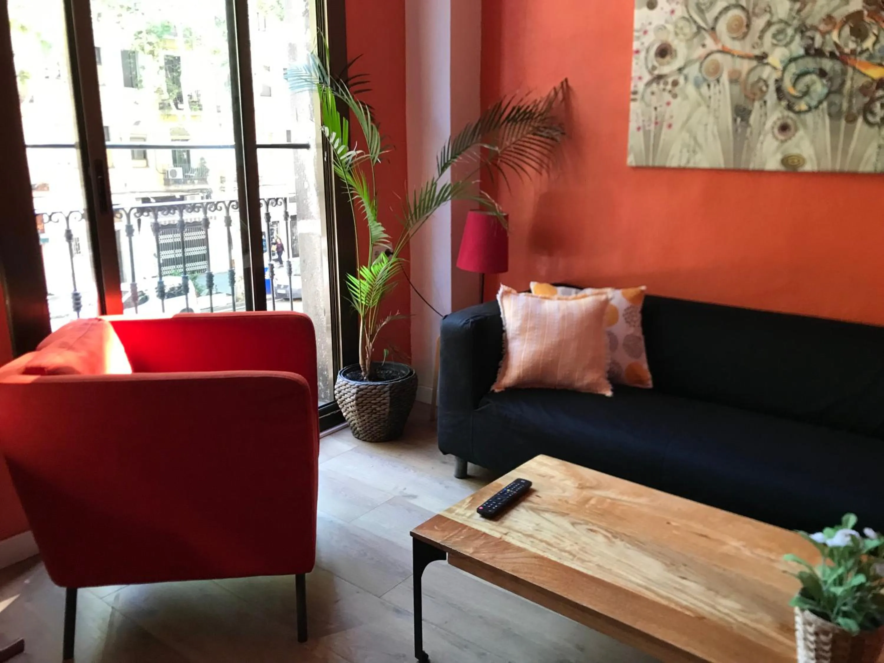 Seating area in Paraiso Hostel