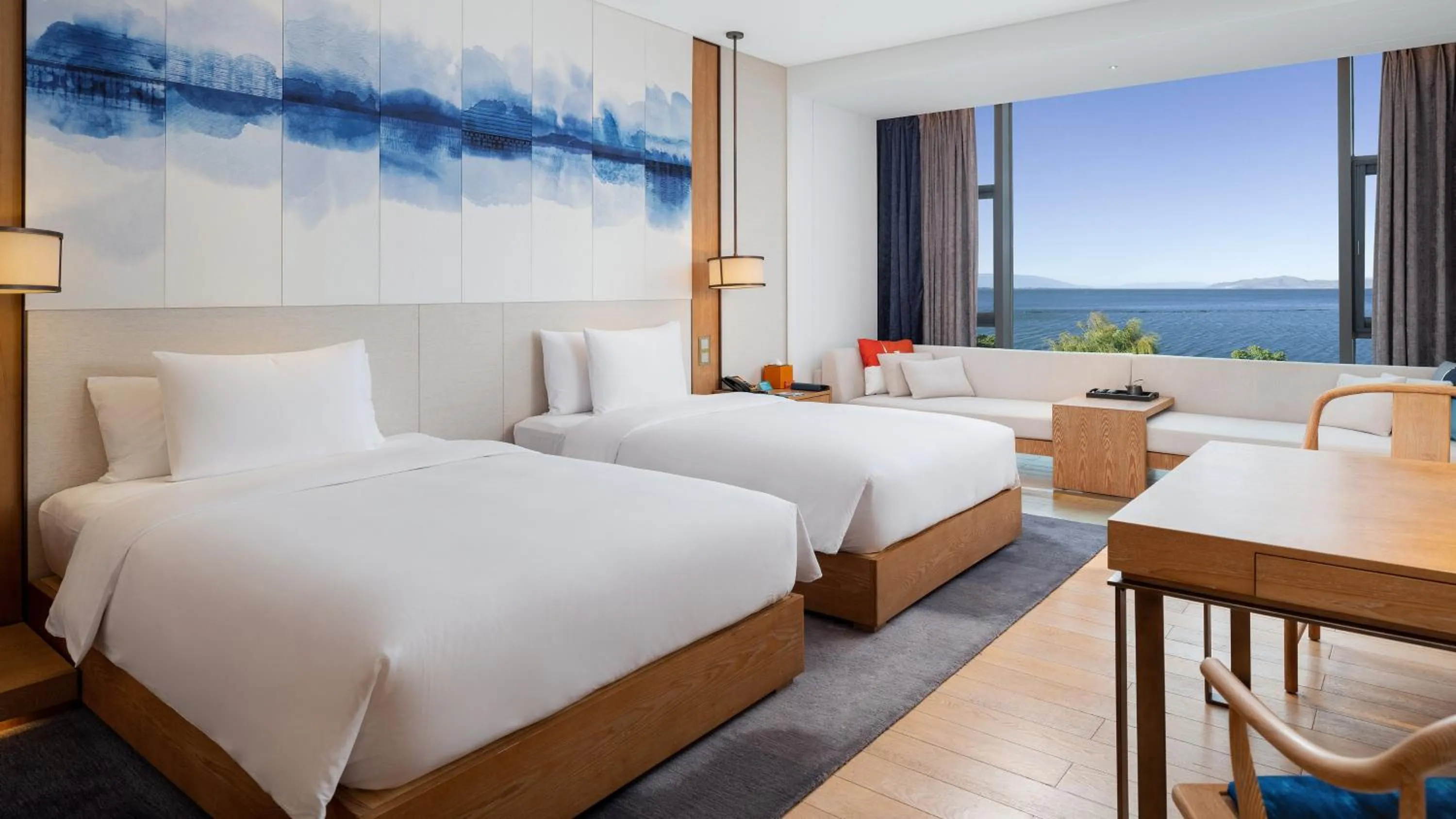 Photo of the whole room, Bed in Hotel Indigo Dali Erhai by IHG