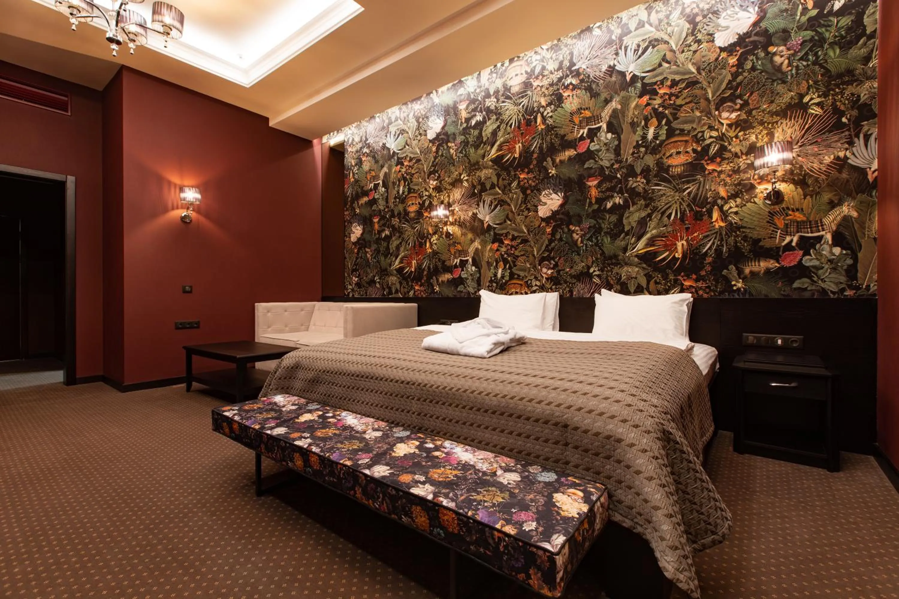 Bed in Tsunami Spa Hotel