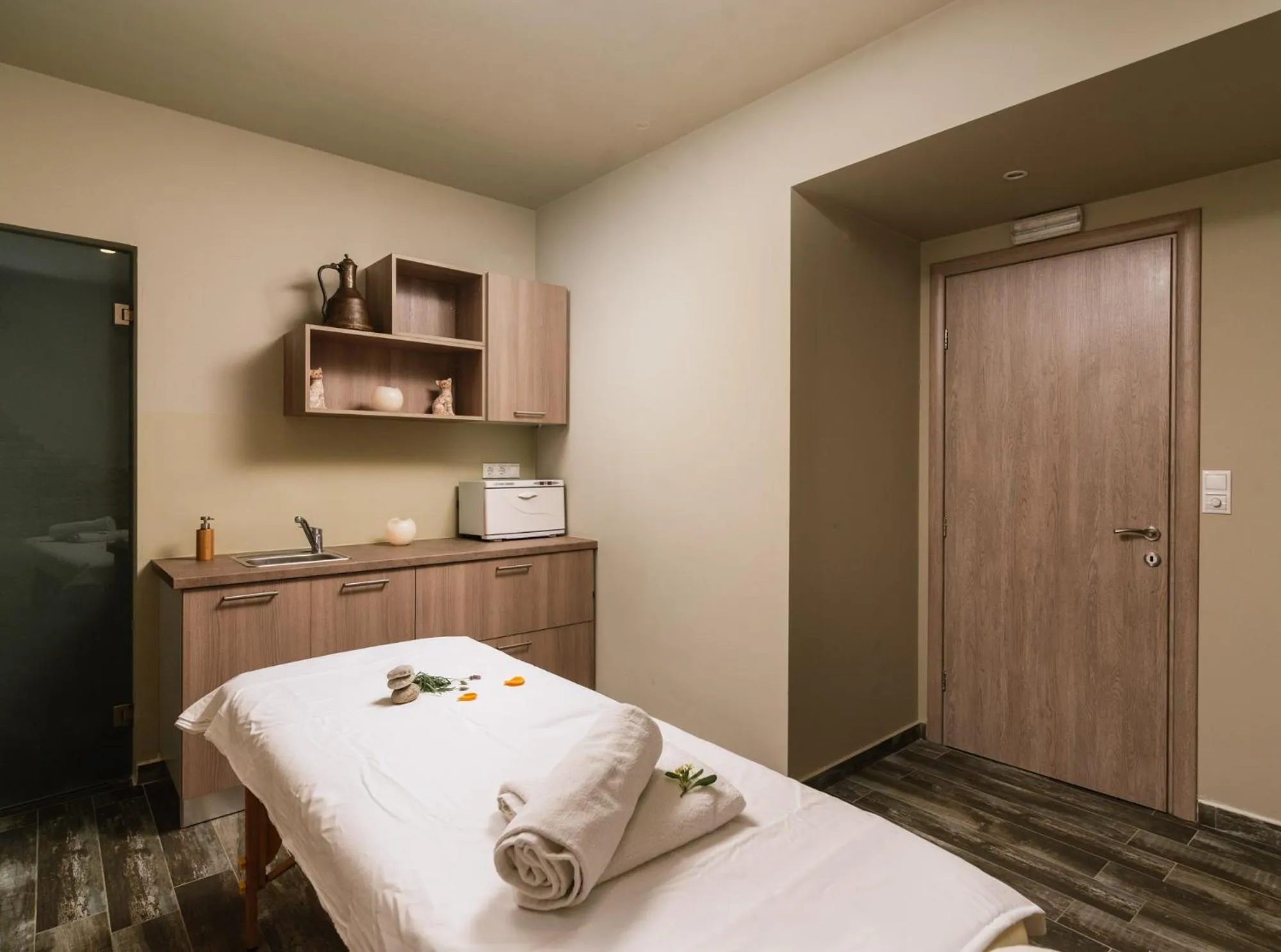 Bed in Myrtis Spa Hotel