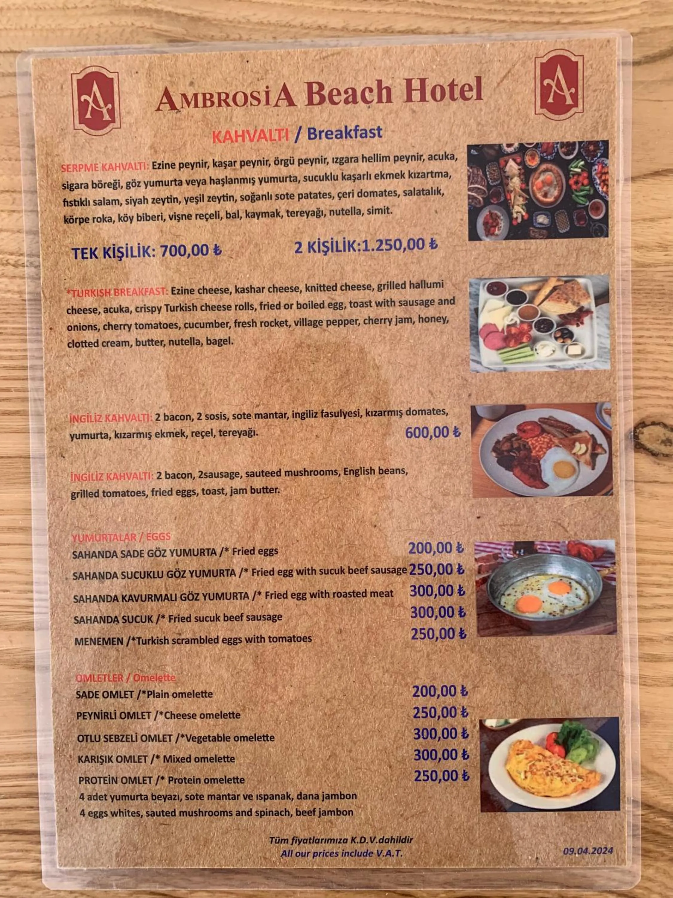 Breakfast in Hotel Ambrosia