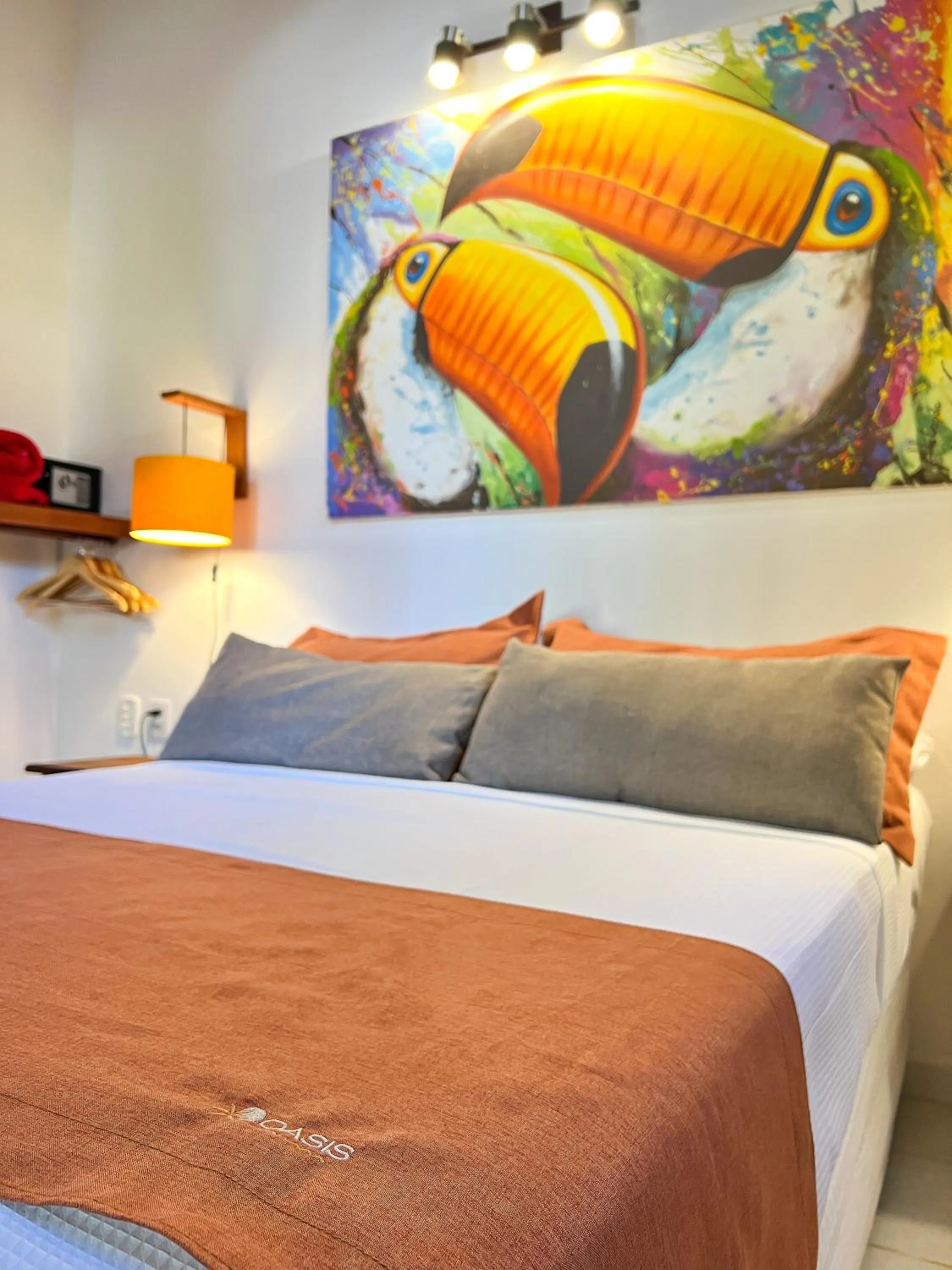 Bed in Pousada Oasis