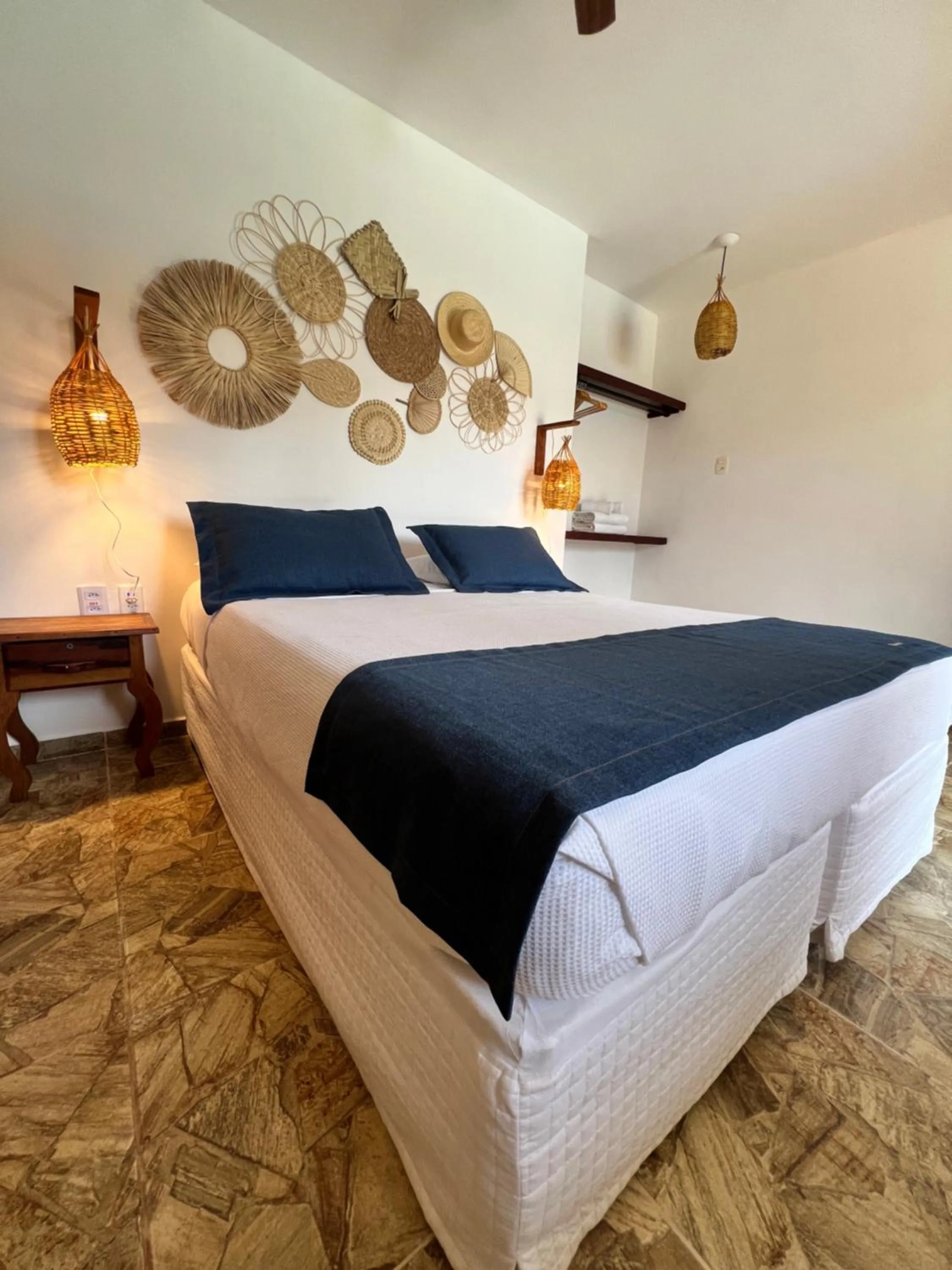 Bed in Pousada Oasis