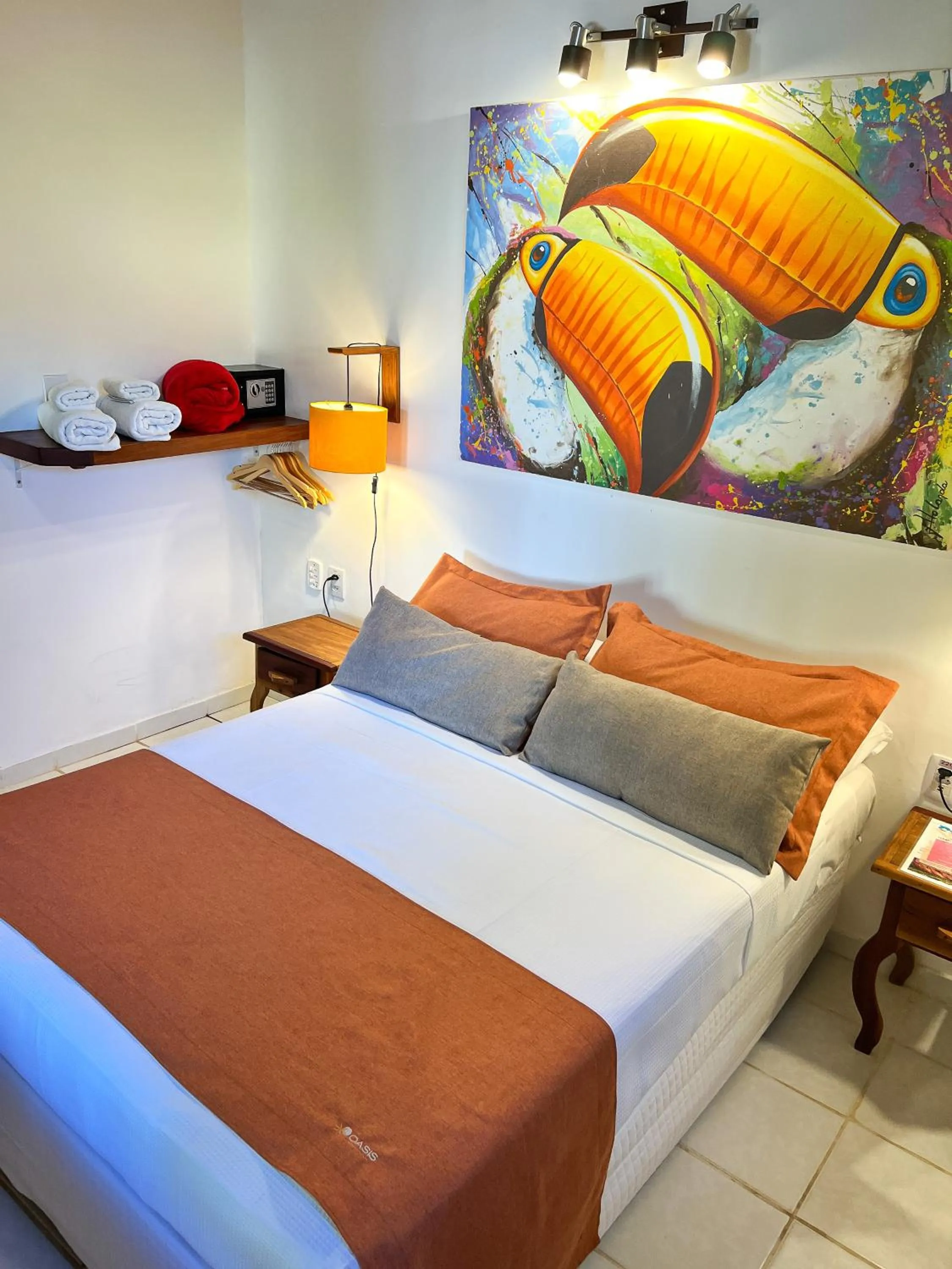 Bed in Pousada Oasis