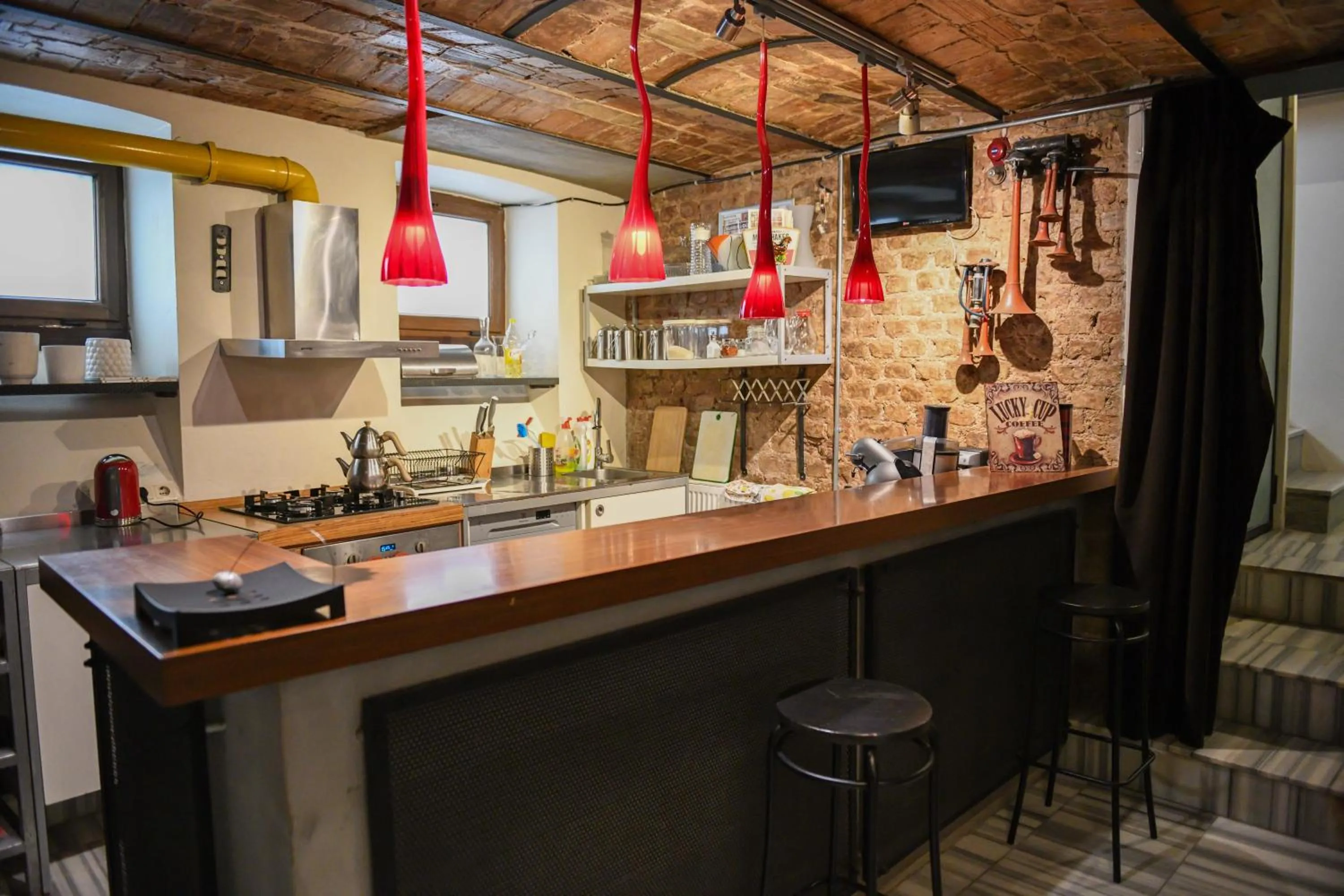 Kitchen or kitchenette in Taksim Galata Tower, Rooms Galata Historical Hotel