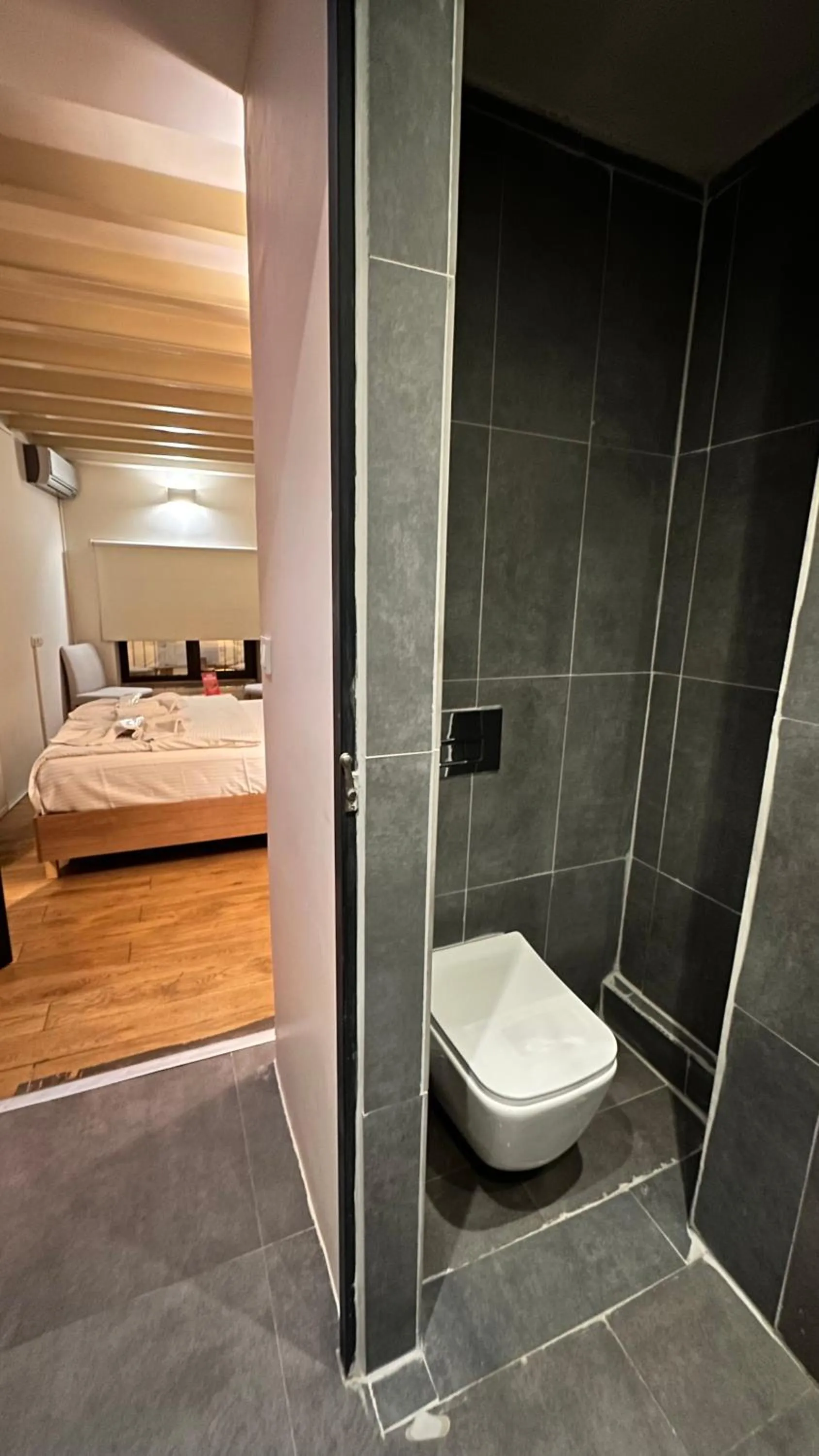 Toilet in Taksim Galata Tower, Rooms Galata Historical Hotel