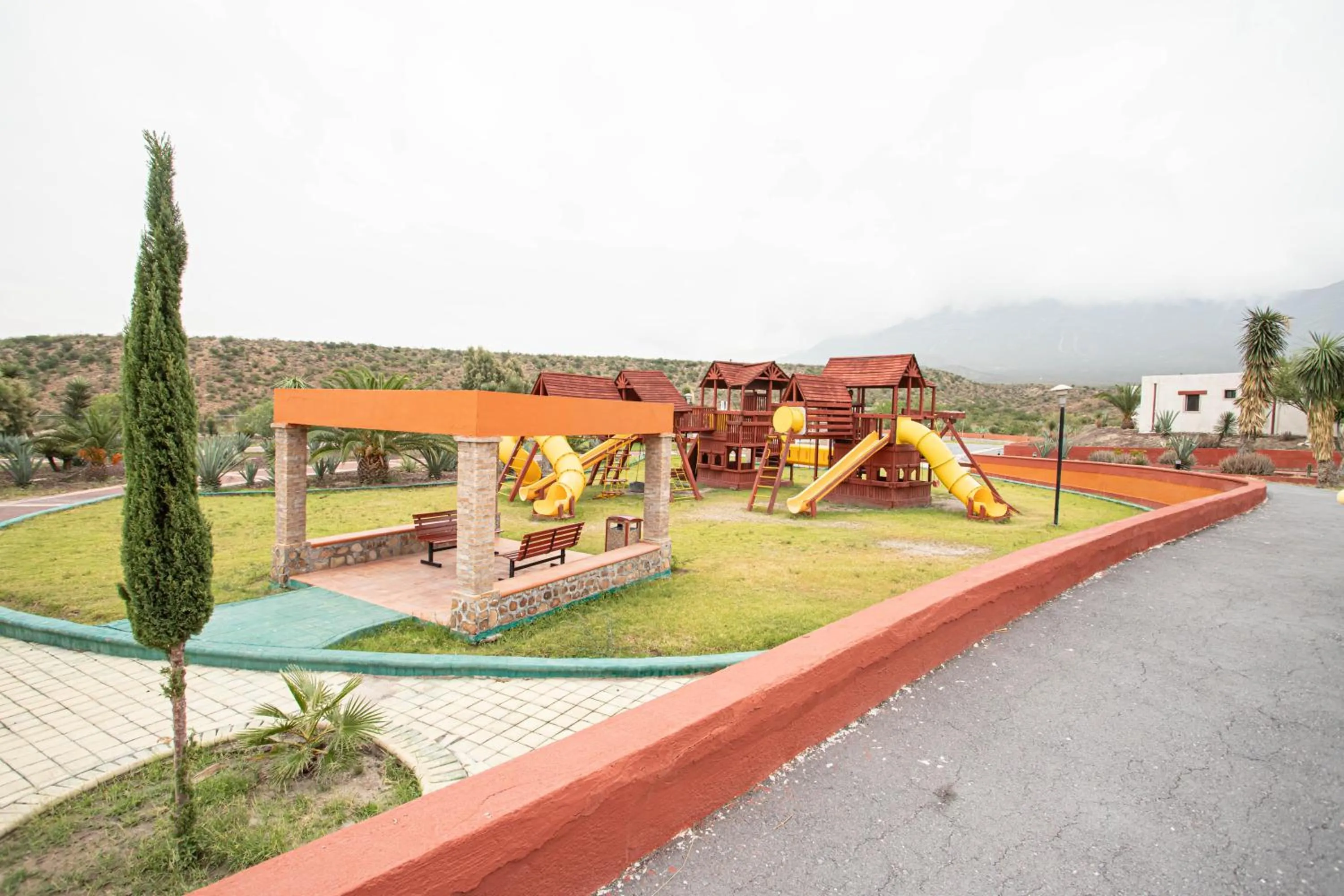 Children play ground in Termas de San Joaquin