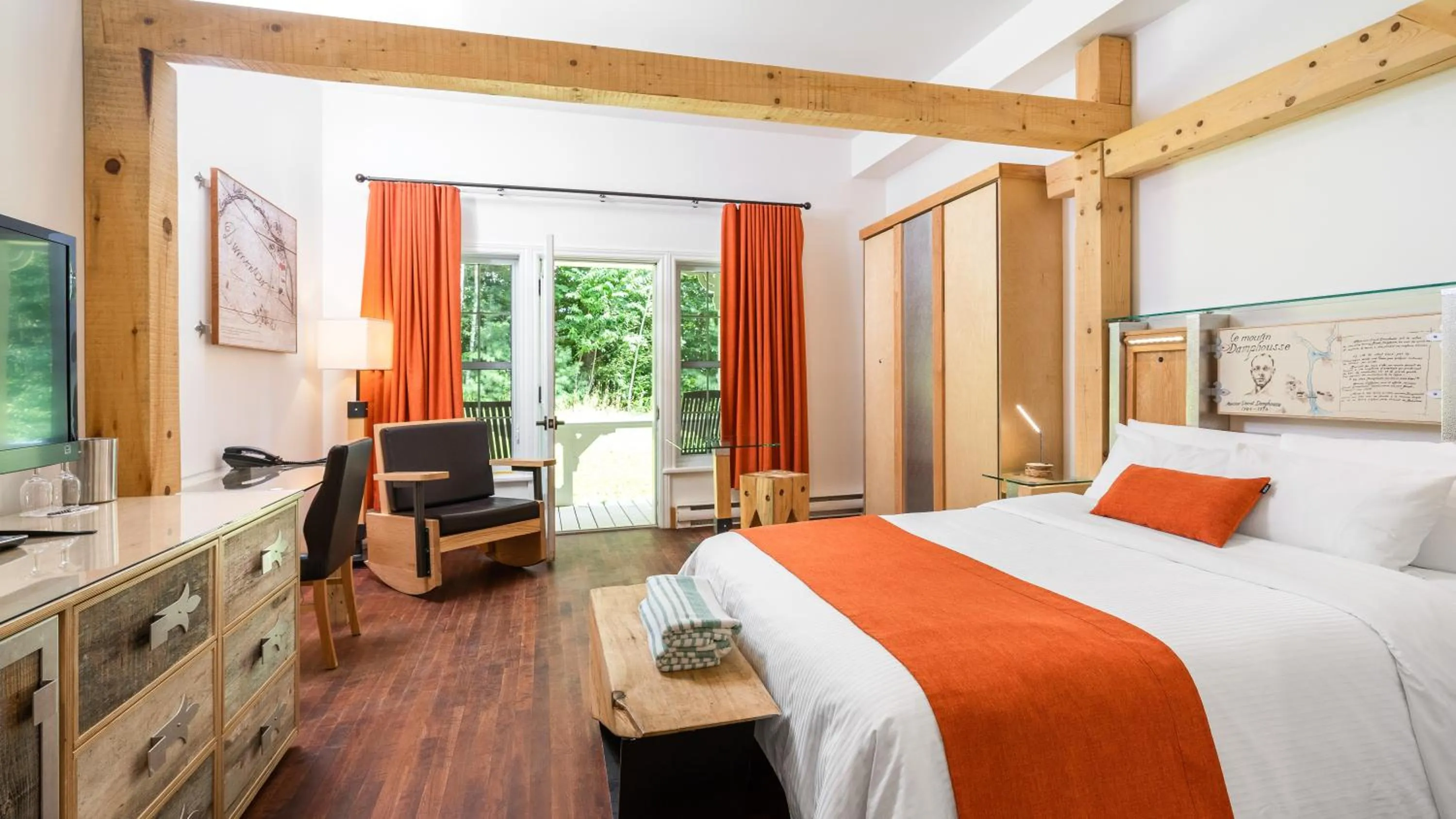 Bed in Le Baluchon Éco-villégiature