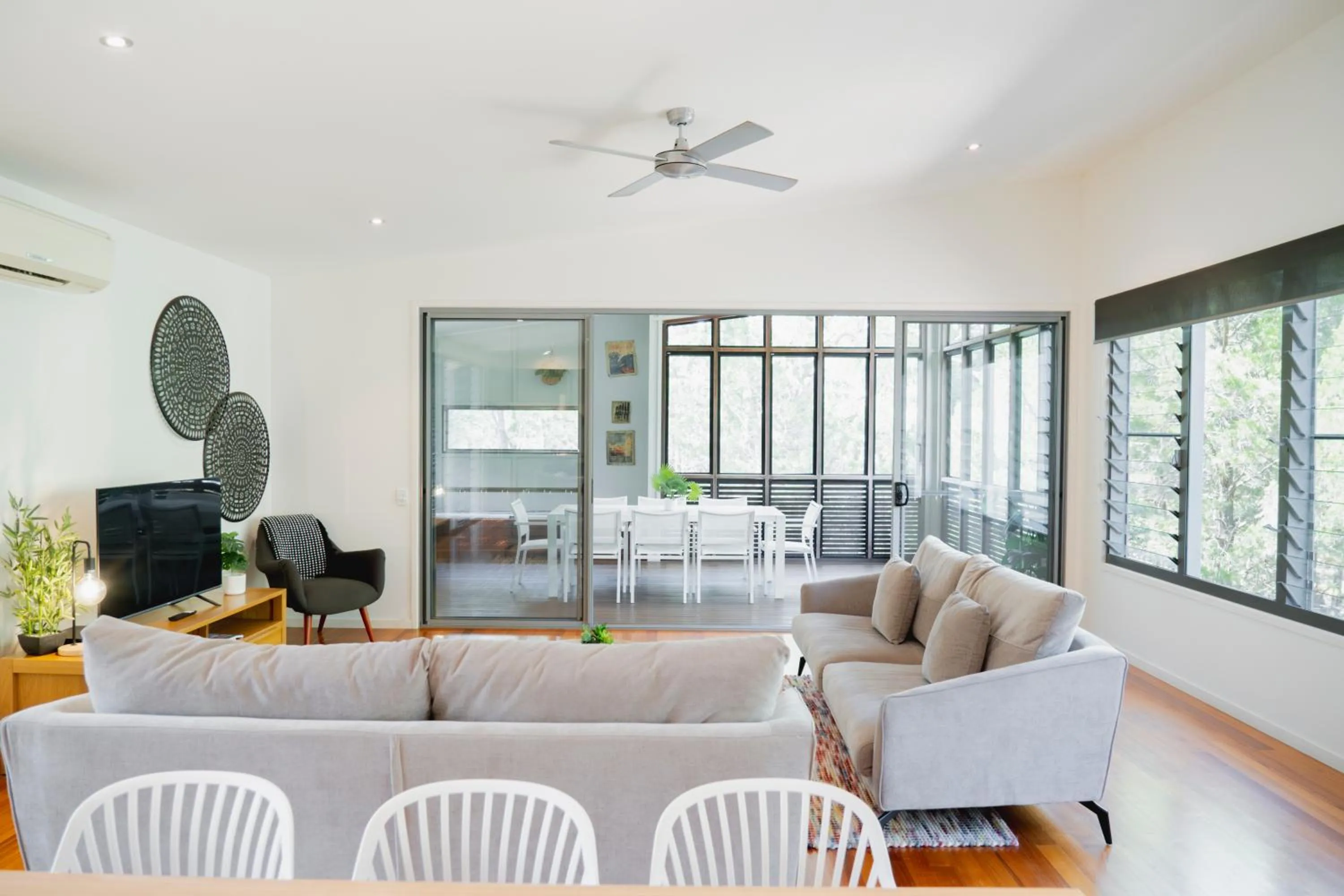Living room in Beach Road Holiday Homes